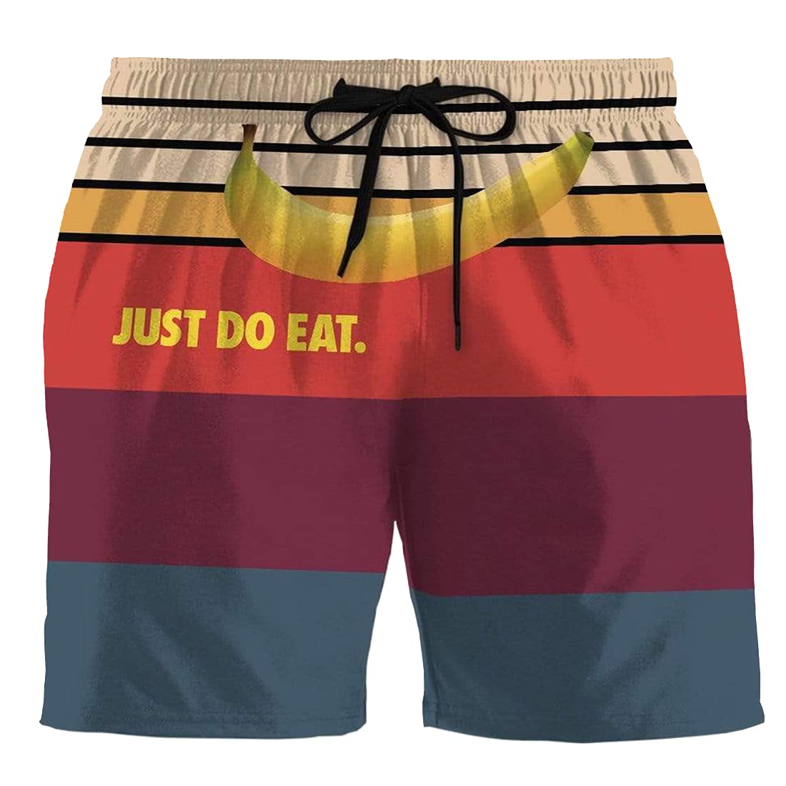 Funny Men's Swim Trunks with Drawstring - Quick Dry Beach Shorts for Swimming, Vacation & Summer Activities | Trendy Swimwear for Pool, Beach & Water Sports