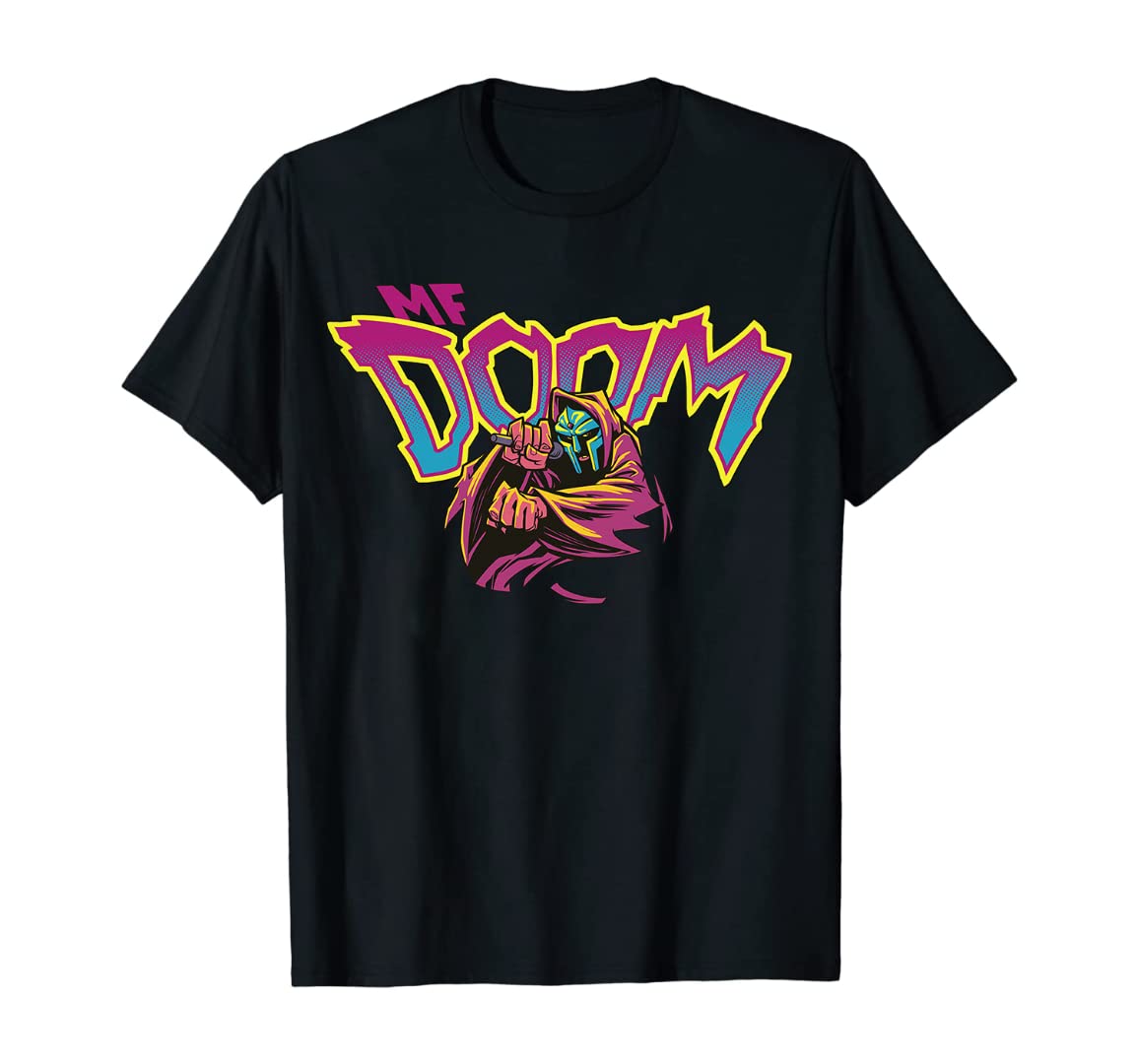 MF Doom T-Shirt for Men & Women - Fashion Round Neck Short Sleeve Cotton Tee - Black Graphic Hip Hop Shirt - Perfect for Concerts, Streetwear & Casual Outfits