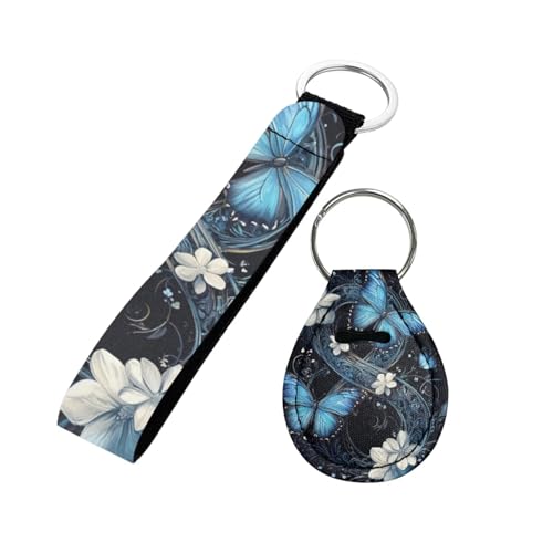 Blue Butterfly Floral