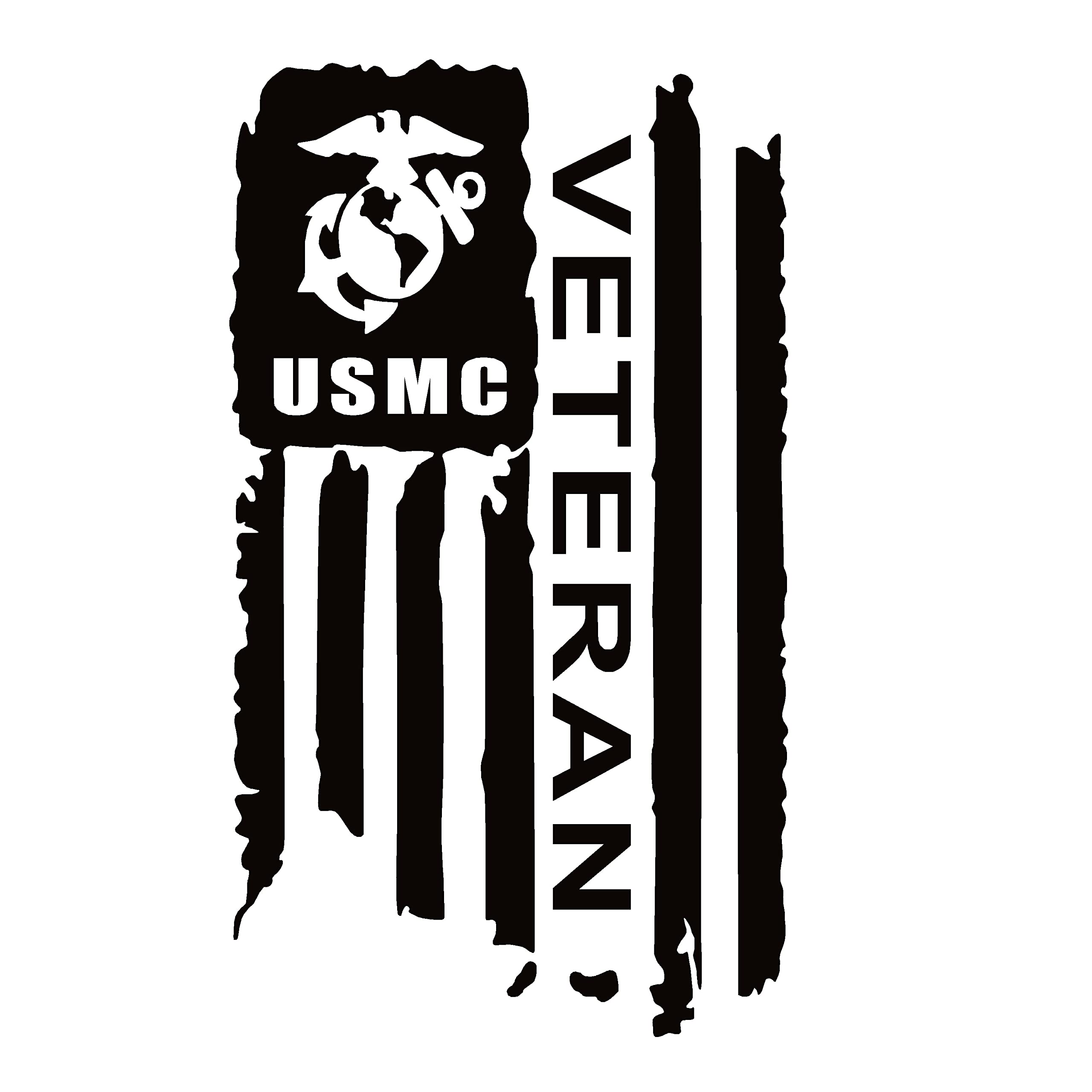 US Veteran Flag Window Decal Sticker - Patriotic Car & Home Decoration for Veterans Day, Memorial Day - Waterproof Vinyl (Small, White) - Perfect for Cars, Trucks, Laptops & Windows