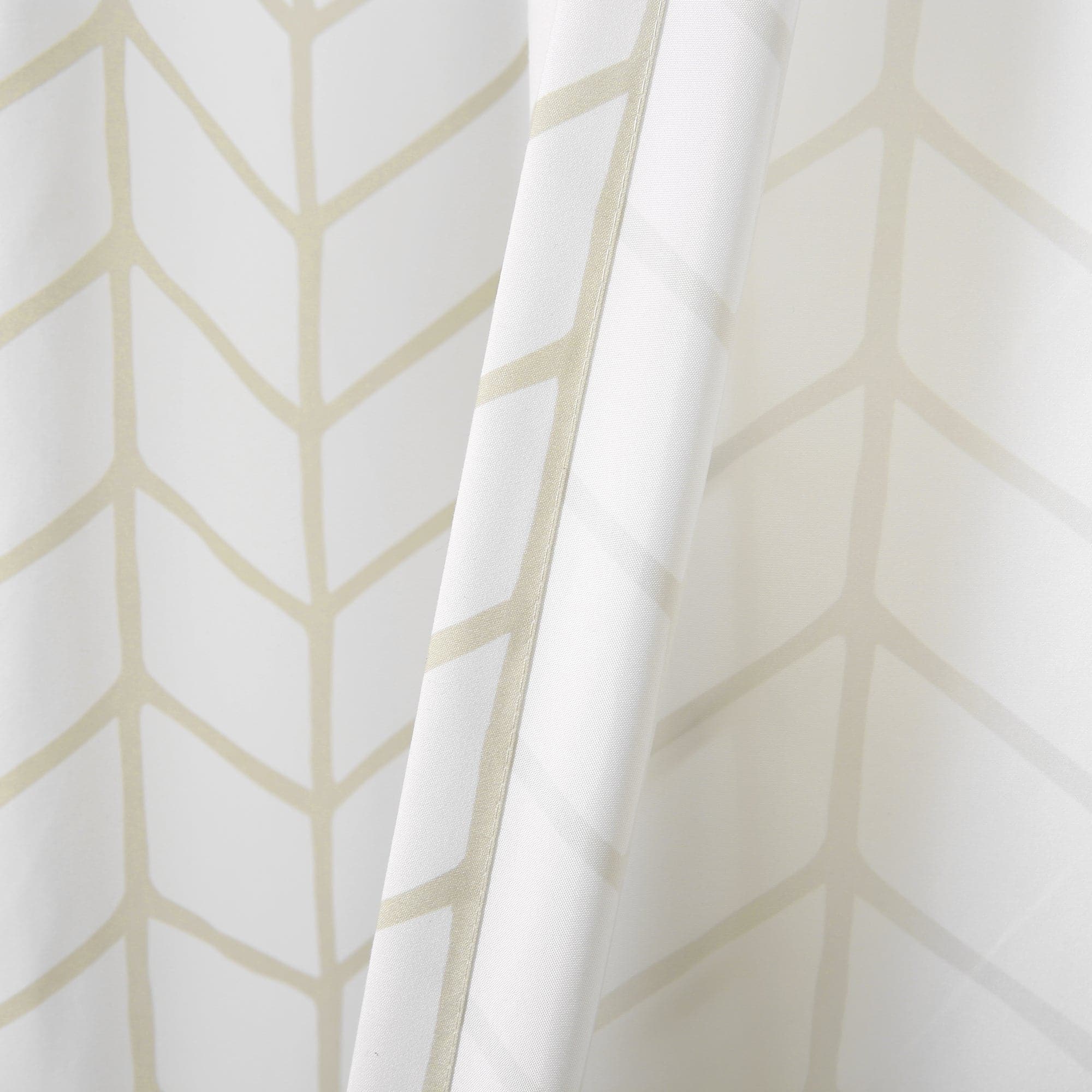 Calia Chevron Geo Window Curtain Panels Set - Stylish Chevron Pattern Blackout Curtains for Living Room & Bedroom - Elegant Home Decor for Privacy & Light Control