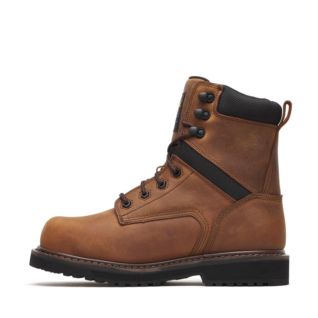Jobsite Series 8 Composite Toe Insulated Waterproof Work Boots - Crazy Horse Leather for Construction, Winter & Outdoor Work