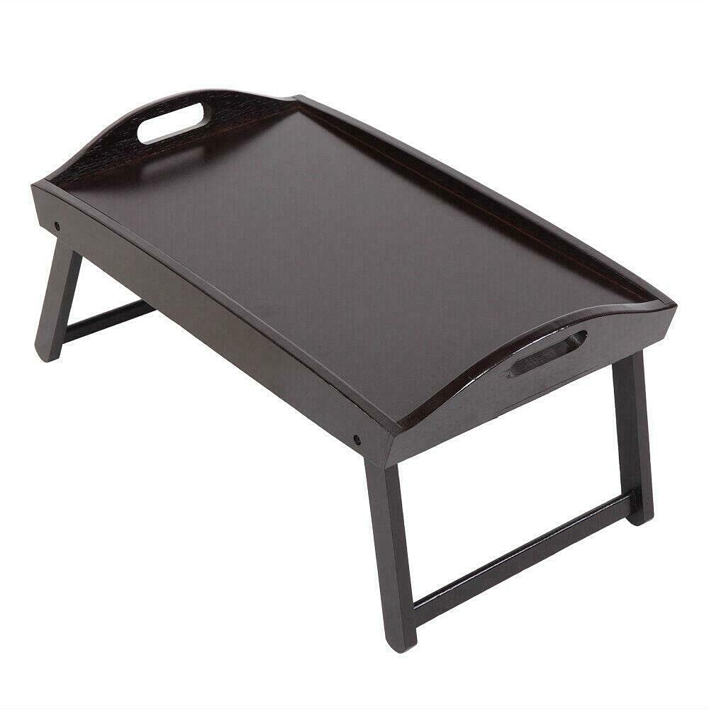 BouboboP Bamboo Folding Breakfast Tray - Portable Lap Desk for Bed, Sofa & Office - Wooden Laptop Stand, Overbed Table & Serving Tray - Perfect for Breakfast in Bed, Working from Home & Dining Comfortably