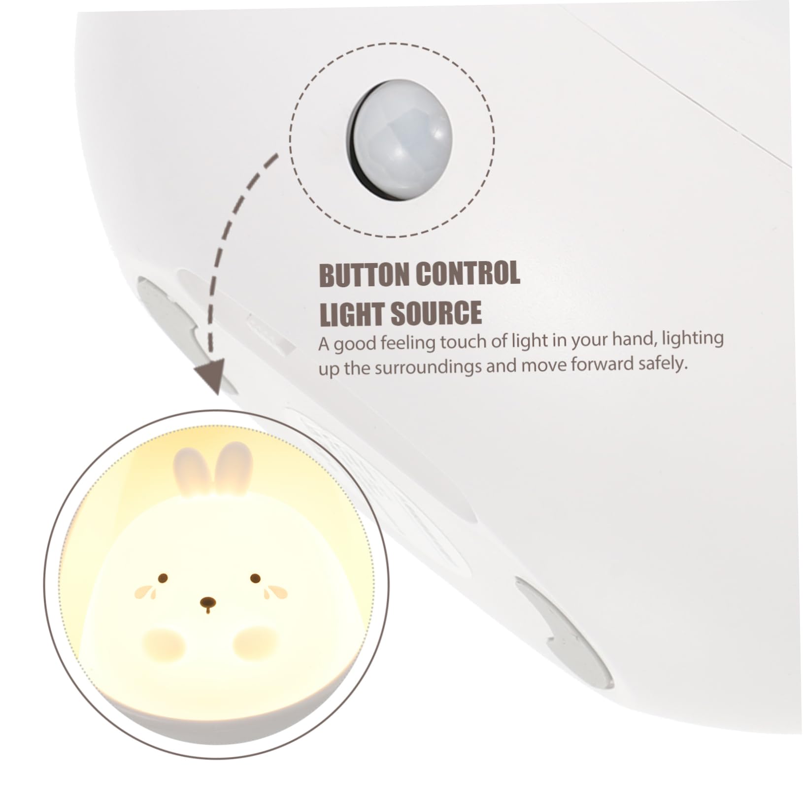 UPKOCH Cute Rabbit Night Light - Rechargeable LED Bedside Lamp for Kids, Nursery, Bedroom | Soft Glow Nightlight for Baby, Children, Home Decor & Relaxation