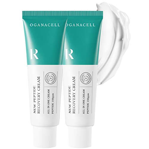 OGANA CELL 2 Pack Anti-Aging Peptide Recovery Cream - 50ml/1.69oz Collagen Peptide Cream with 150ppm High Concentration for Skin Tightening, Wrinkle Reduction & Soothing - Perfect for Night Routine & Post-Treatment Skin Recovery