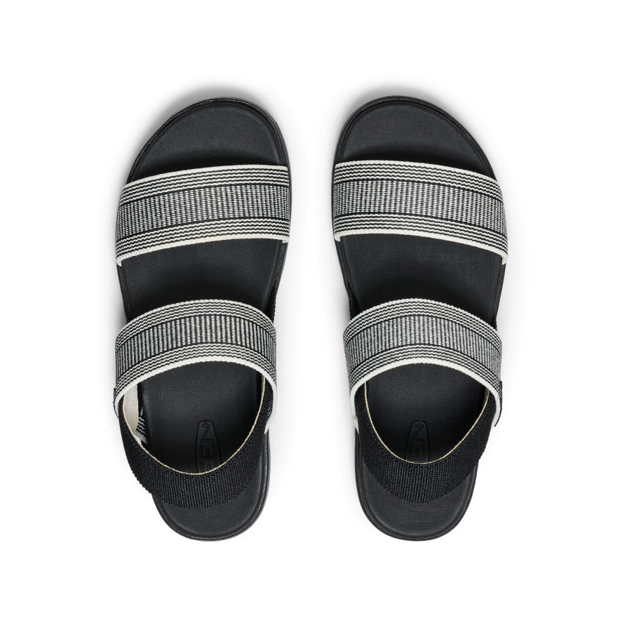 Women's Elle Backstrap Sandal - Comfortable Strappy Summer Sandals in Black/Star White | Perfect for Beach, Vacation & Casual Outings