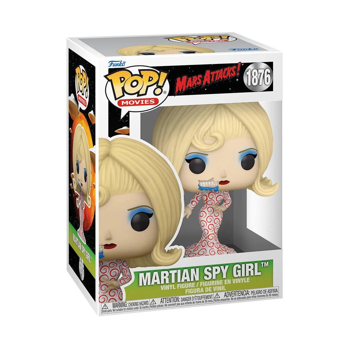 Mars Attacks: Martian Spy Girl Action Figure - Collectible Alien Character for Sci-Fi Fans & Movie Enthusiasts | Perfect for Display, Cosplay, and Gift Giving