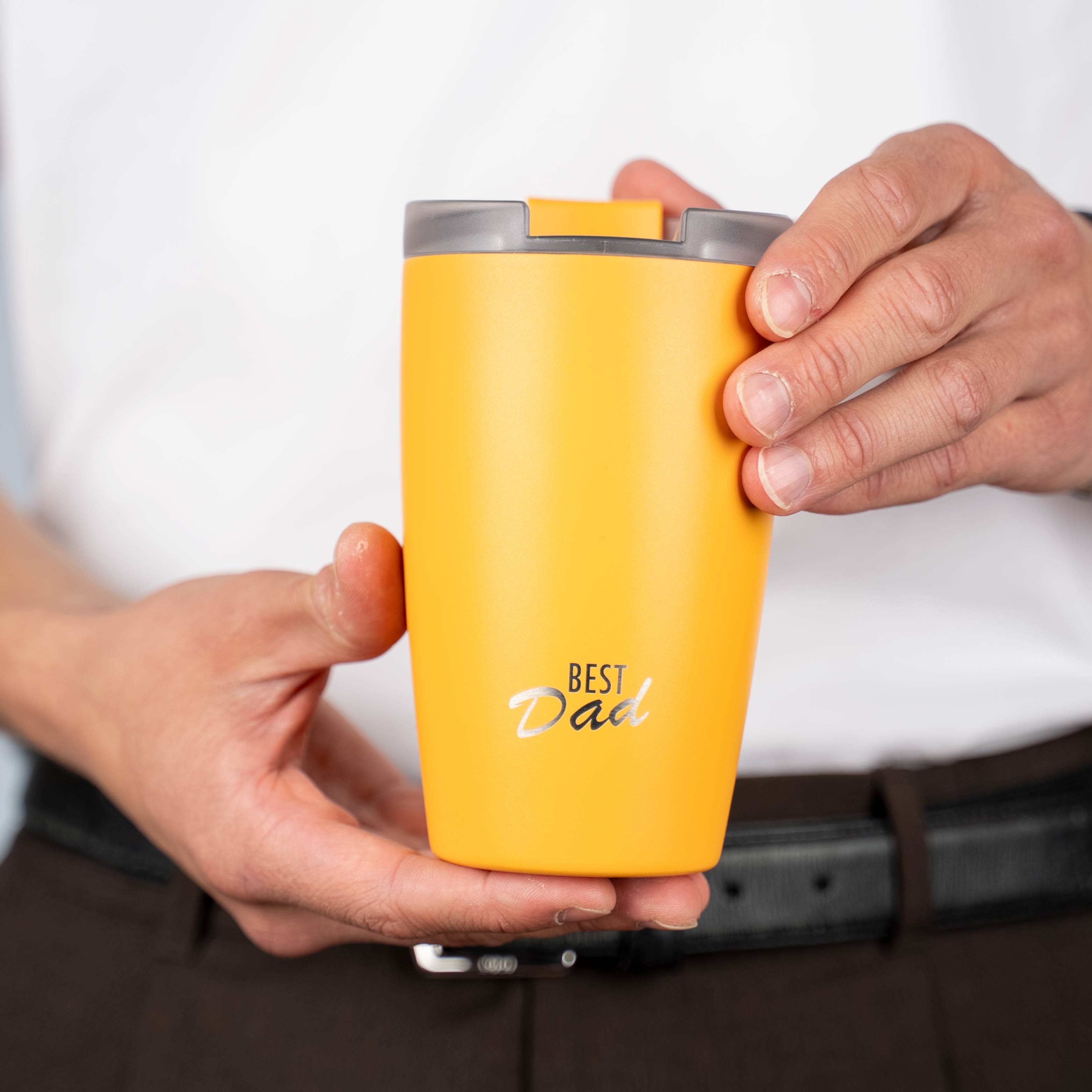 Sunrise Magnetic Travel Mug - Best Insulated Coffee Thermos for Dad - Perfect for Commuting, Camping & Outdoor Adventures
