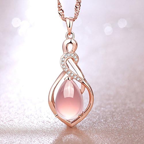 Shining Diva Rose Gold Crystal Pendant Necklace for Women - Elegant Fashion Jewelry Gift for Birthday, Anniversary & Valentine's Day | Perfect for Parties, Date Nights & Special Occasions