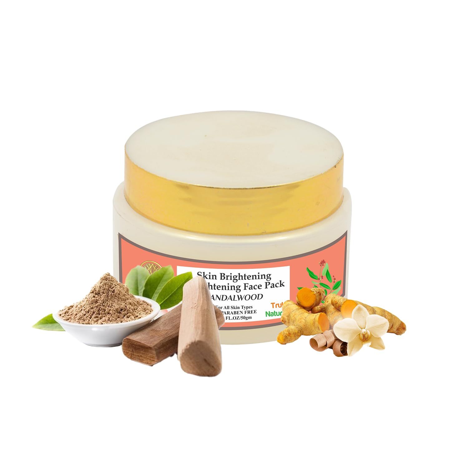 Khadi Organic Sandalwood Face Cream 50g - Natural Skin Brightening & Lightening Treatment for Glowing, Even Tone - Paraben-Free, Vegan - Perfect for Daily Skincare Routine & Nighttime Moisturizing