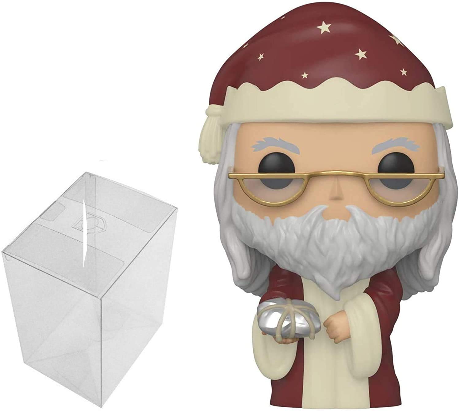 Funko Pop! Harry Potter Holiday Dumbledore Collectible Figure with PopShield Protector Case - Perfect for Christmas Gifts & Potter Fans Collection