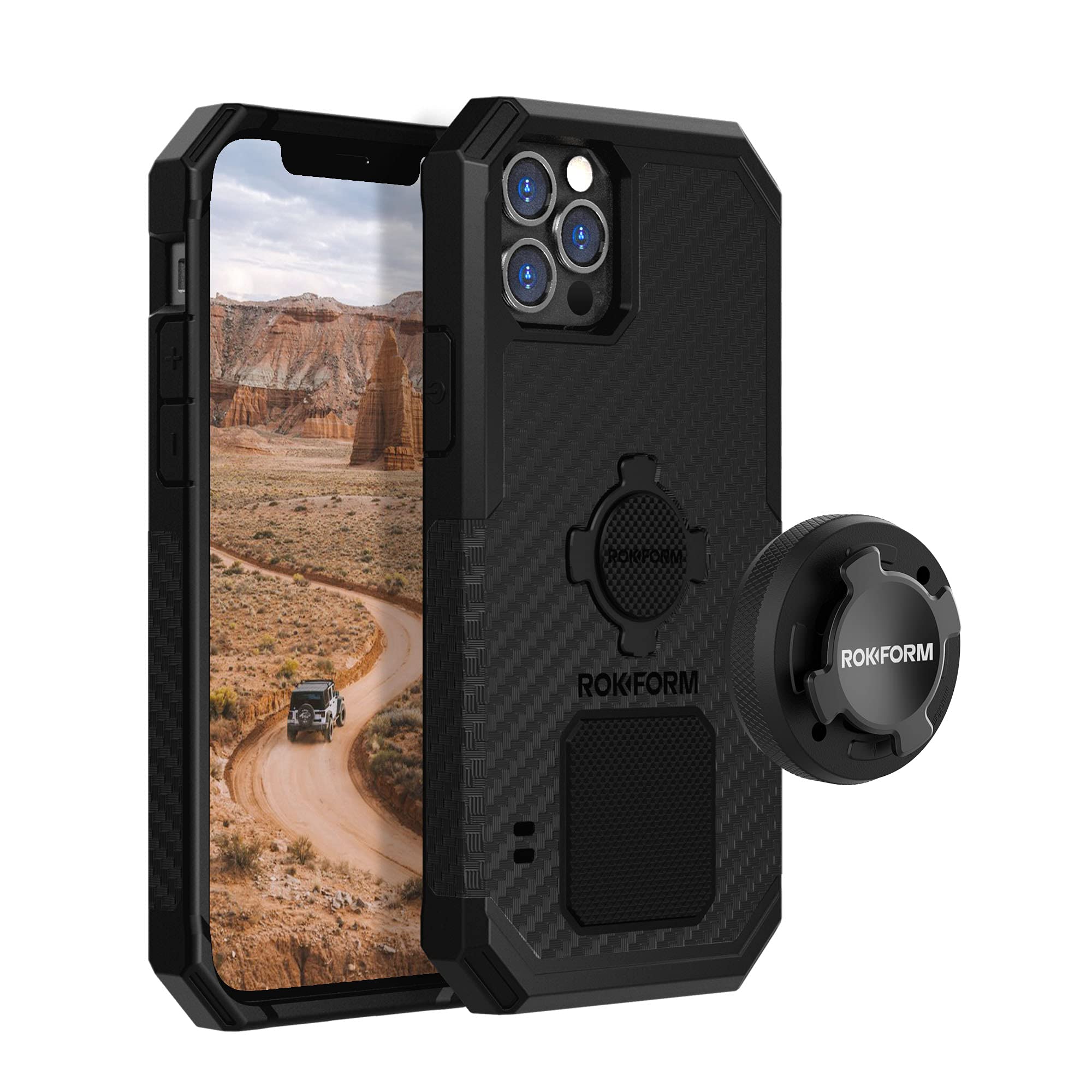 Rokform iPhone 12 Pro Max Rugged Case with Aluminum RokLock Phone Mount - Durable Protection for Outdoor Adventures and Active Lifestyles