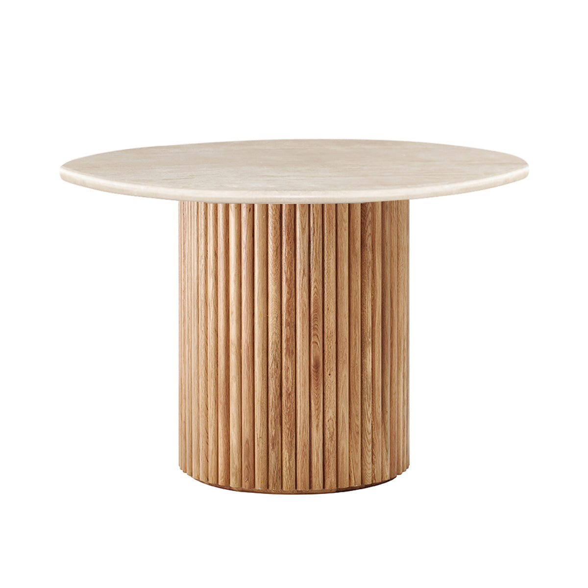 Cosmos Travertine Dining Table - Elegant Natural Stone Table for Kitchen & Dining Room - Perfect for Family Gatherings & Dinner Parties