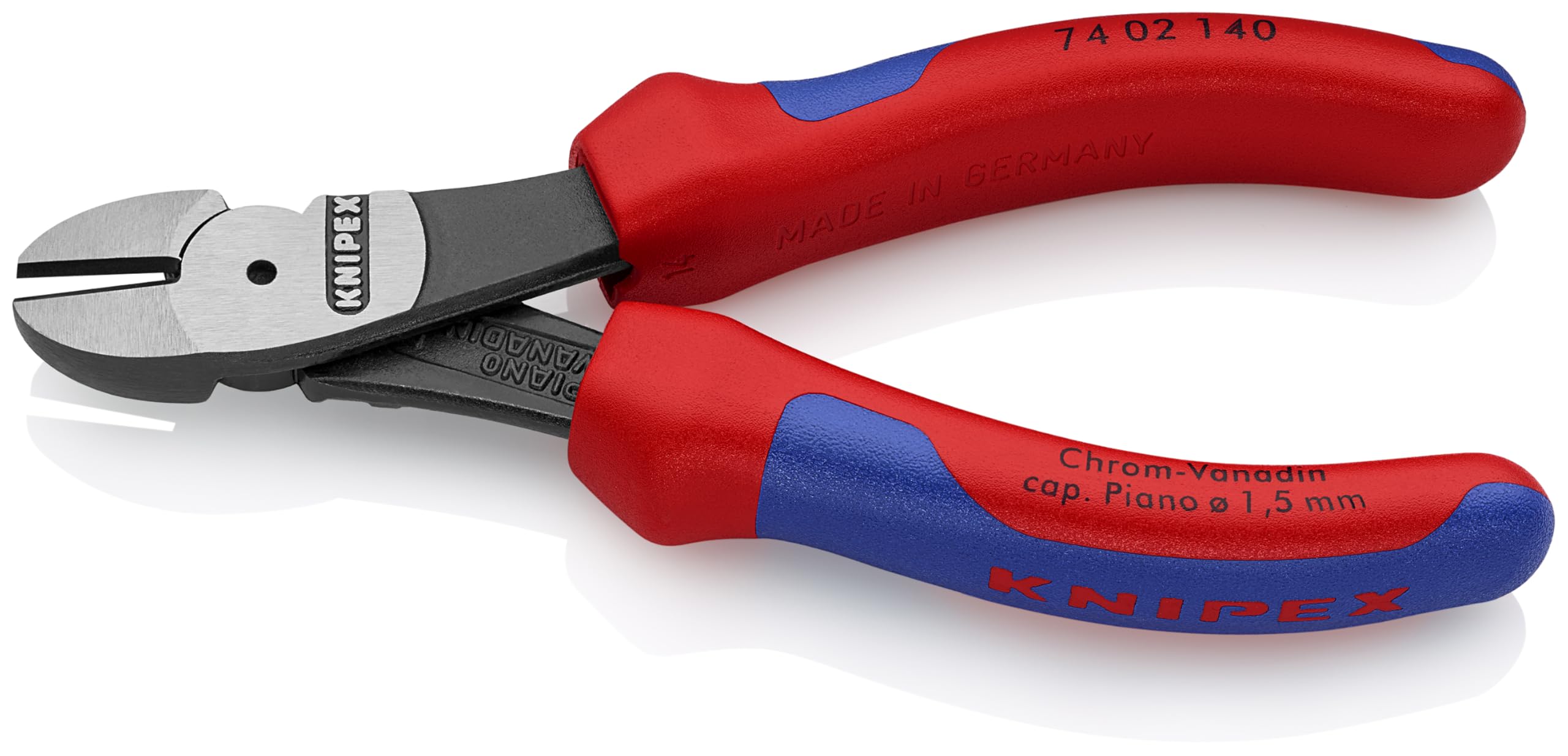 KNIPEX High Leverage Diagonal Cutters - Professional Red Wire Cutting Pliers for Electrical Work, DIY Projects & Home Repairs