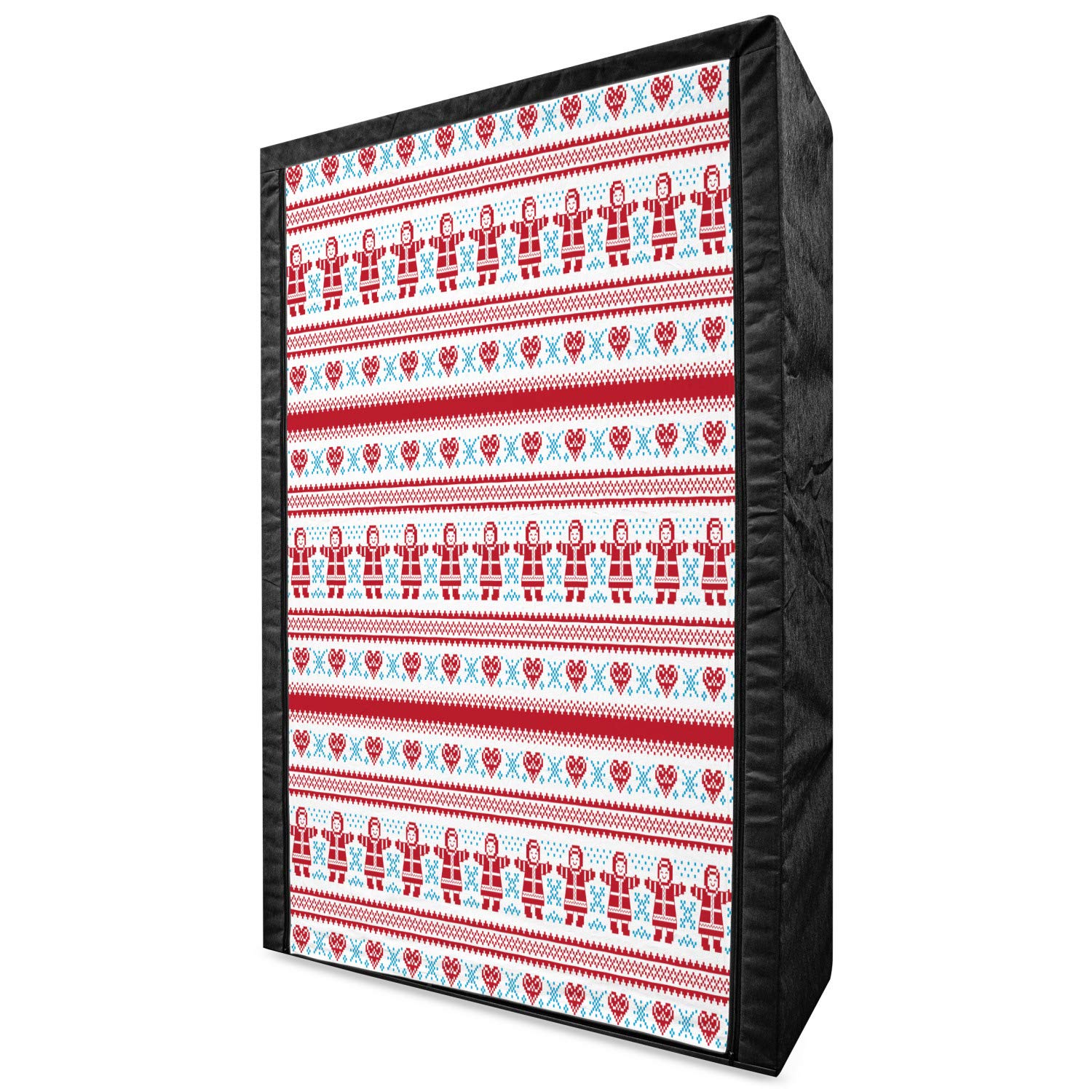 Ambesonne Nordic Portable Fabric Wardrobe with Christmas Winter Scandinavian Motifs - 42.5