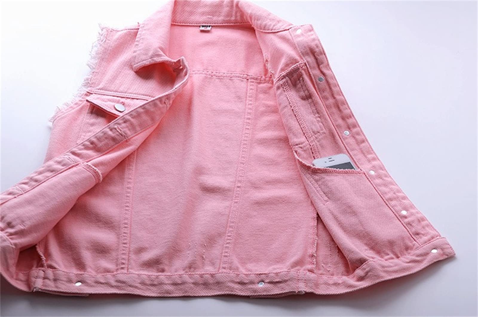 Women's Denim Vest Jacket - Sleeveless Washed Ripped Crop Jacket in Candy Colors | Casual Outfits, Streetwear, Spring & Summer Fashion