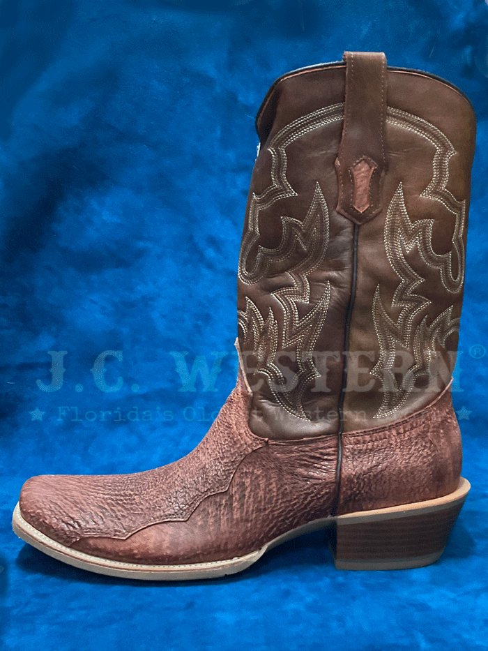 Men's Shark Embroidered Horseman Toe Boots - Corral A4418 in Honey Brown | Western Cowboy Boots for Riding, Country Fashion & Outdoor Activities