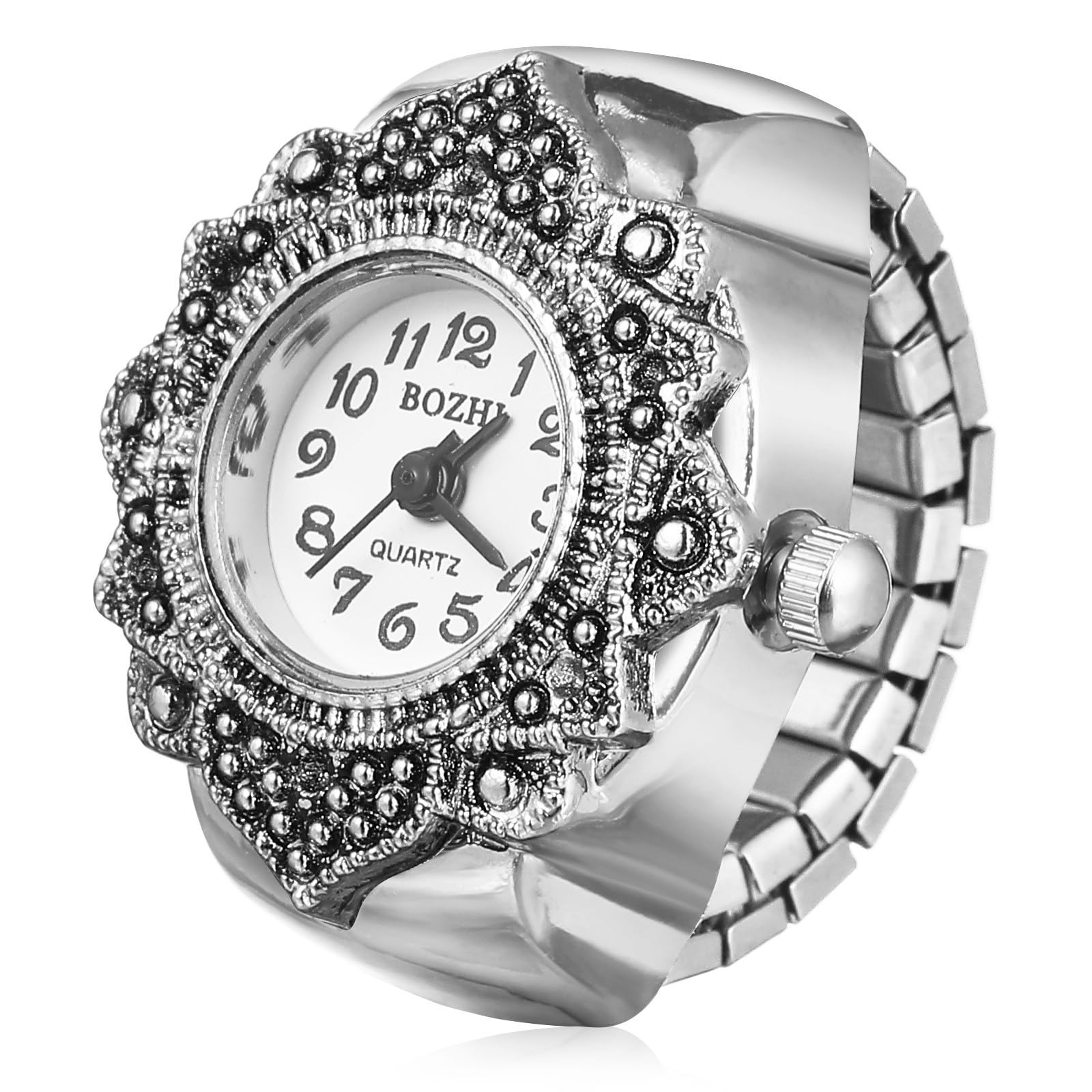 Balacoo Stylish Quartz Finger Ring Watch for Women & Men - Elegant Fashion Accessory for Parties, Dates, and Daily Wear