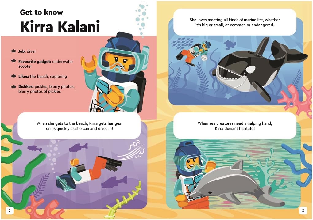 LEGO® City Splash into Summer Activity Book with Diver Minifigure & Underwater Accessories – Fun Learning Toy for Kids | Perfect for Summer Activities, Pool Parties & Creative Play