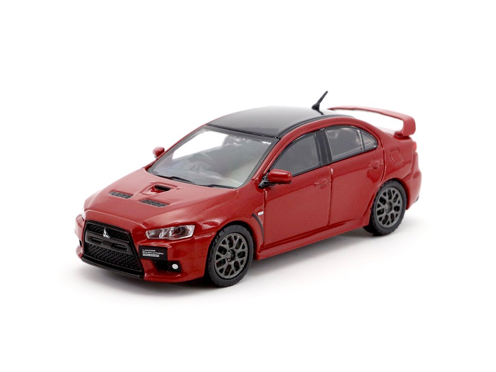 Tarmac Works 1:64 Scale Mitsubishi Lancer Evolution X Final Edition Rally Red Diecast Model Car - Perfect for Collectors, Display & Racing Scenes