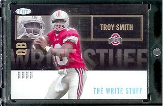 2007 Sage HIT Troy Smith Ohio State Buckeyes Rookie Football Card #14 