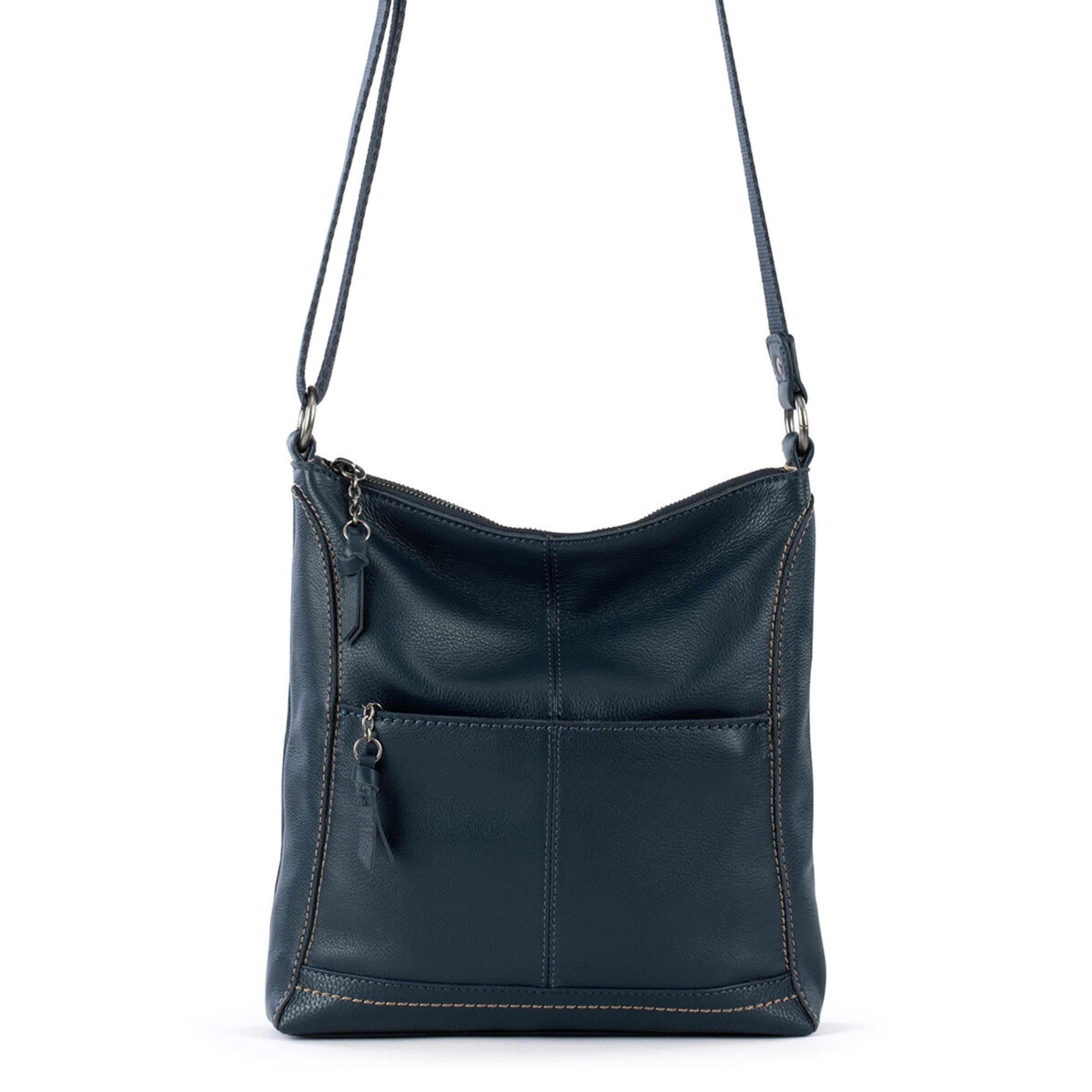 Lucia Genuine Leather Crossbody Bag in Indigo Blue - Stylish & Durable for Women's Everyday Use, Work, and Travel