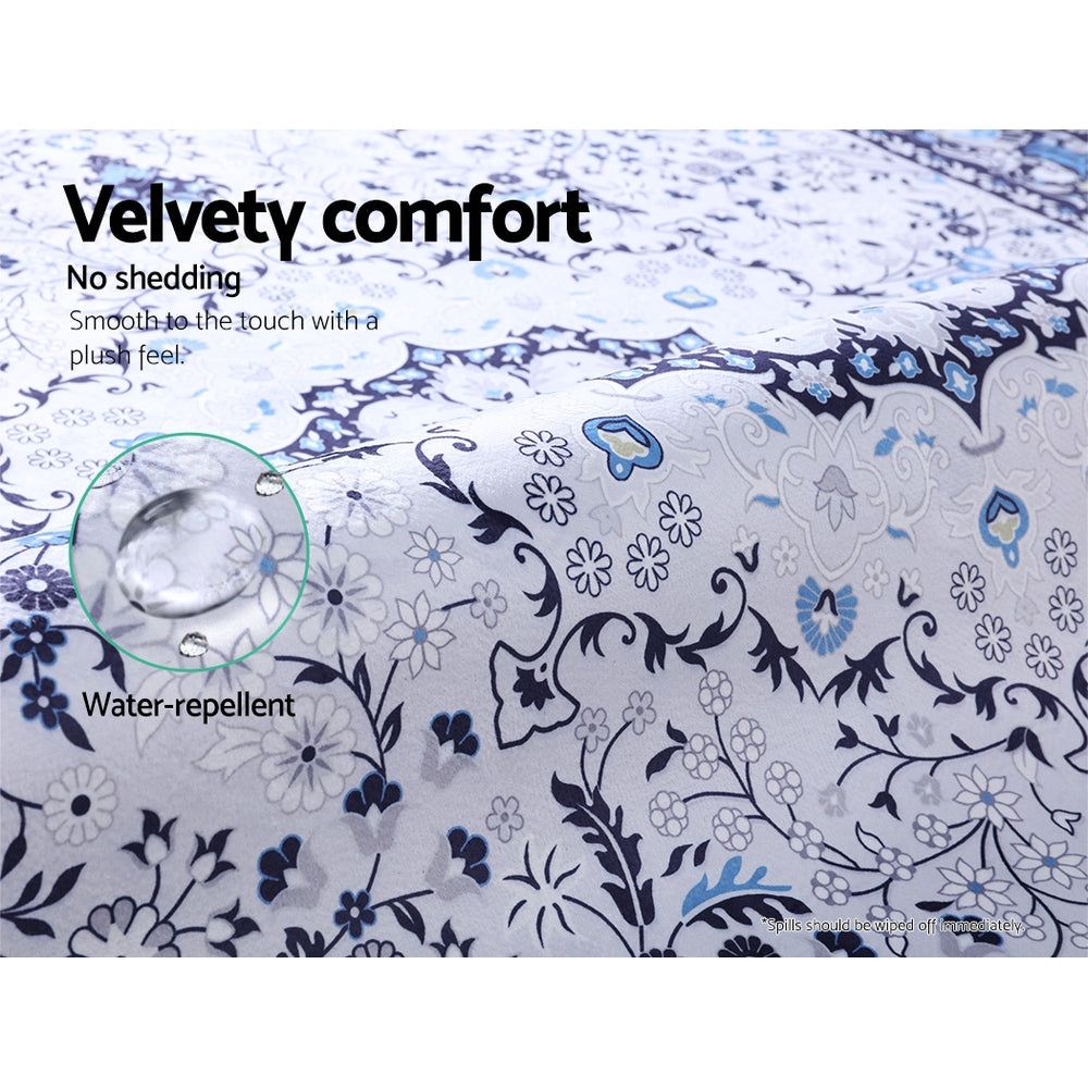 200x290cm Modern Soft Blue Area Rug - Plush Floor Carpet for Living Room, Bedroom & Home Decor - Non-Slip Comfortable Large Rug for Cozy Spaces
