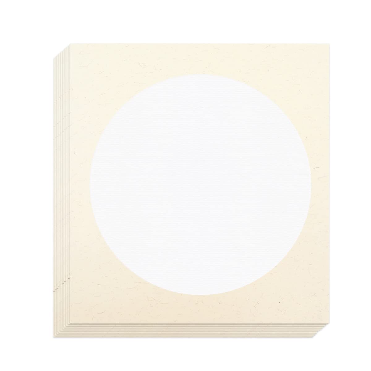 10 Sheets Soft Shikishi Paper - Premium Pre-Mounted Xuan Paper for Chinese Calligraphy & Sumi-e Painting | Blank Round Rice Paper for DIY Crafts, Graffiti & Wall Art Decoration (Shu Xuan E) | Perfect for Traditional Brush Painting, Home Decor & Artistic Projects