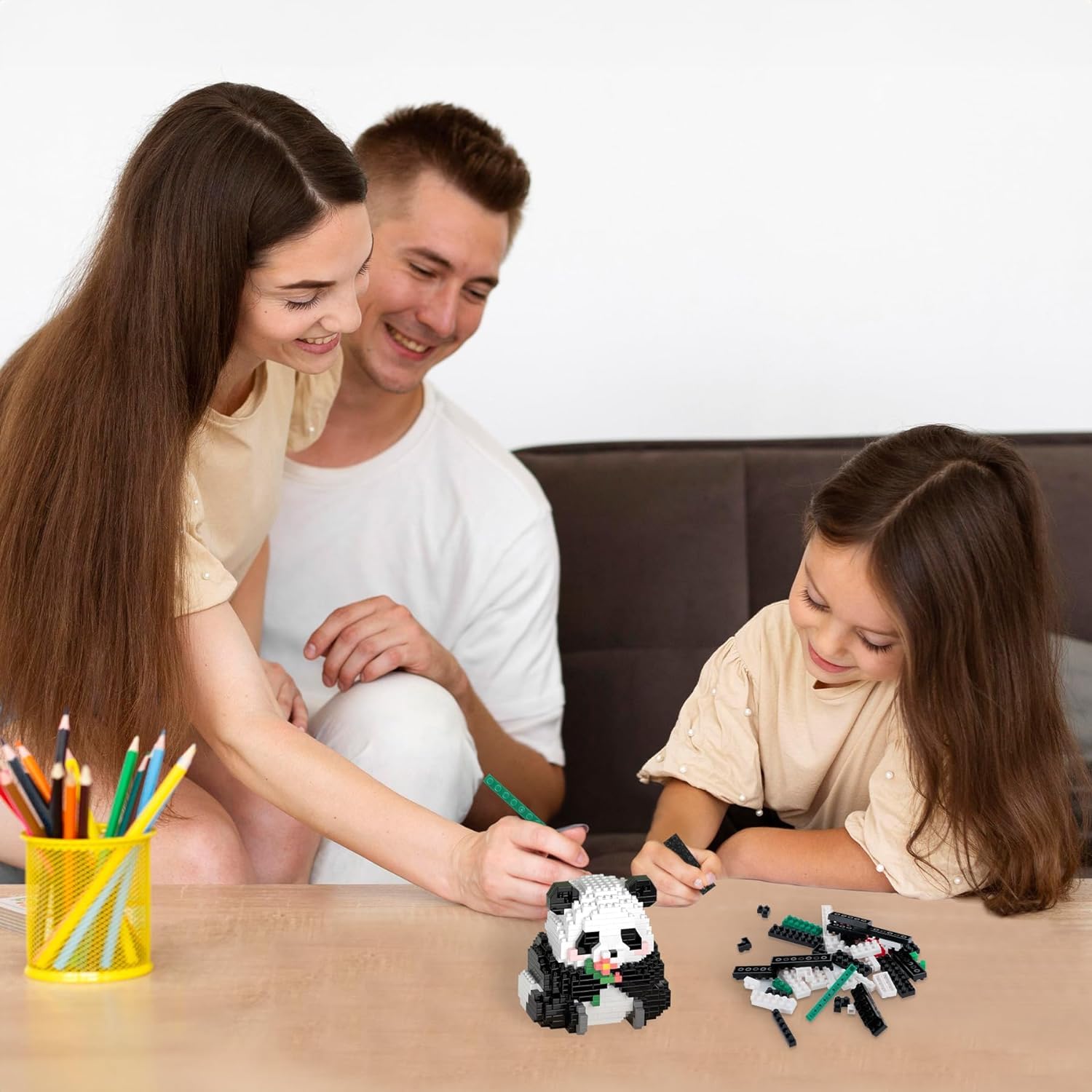 Zinuo 3-in-1 Panda Building Blocks Set - 720 Pieces STEM Educational Toys, Creative Animal Bricks Figures for Kids Ages 9+ | Perfect for Birthday Gifts, Classroom Activities & Family Bonding Time