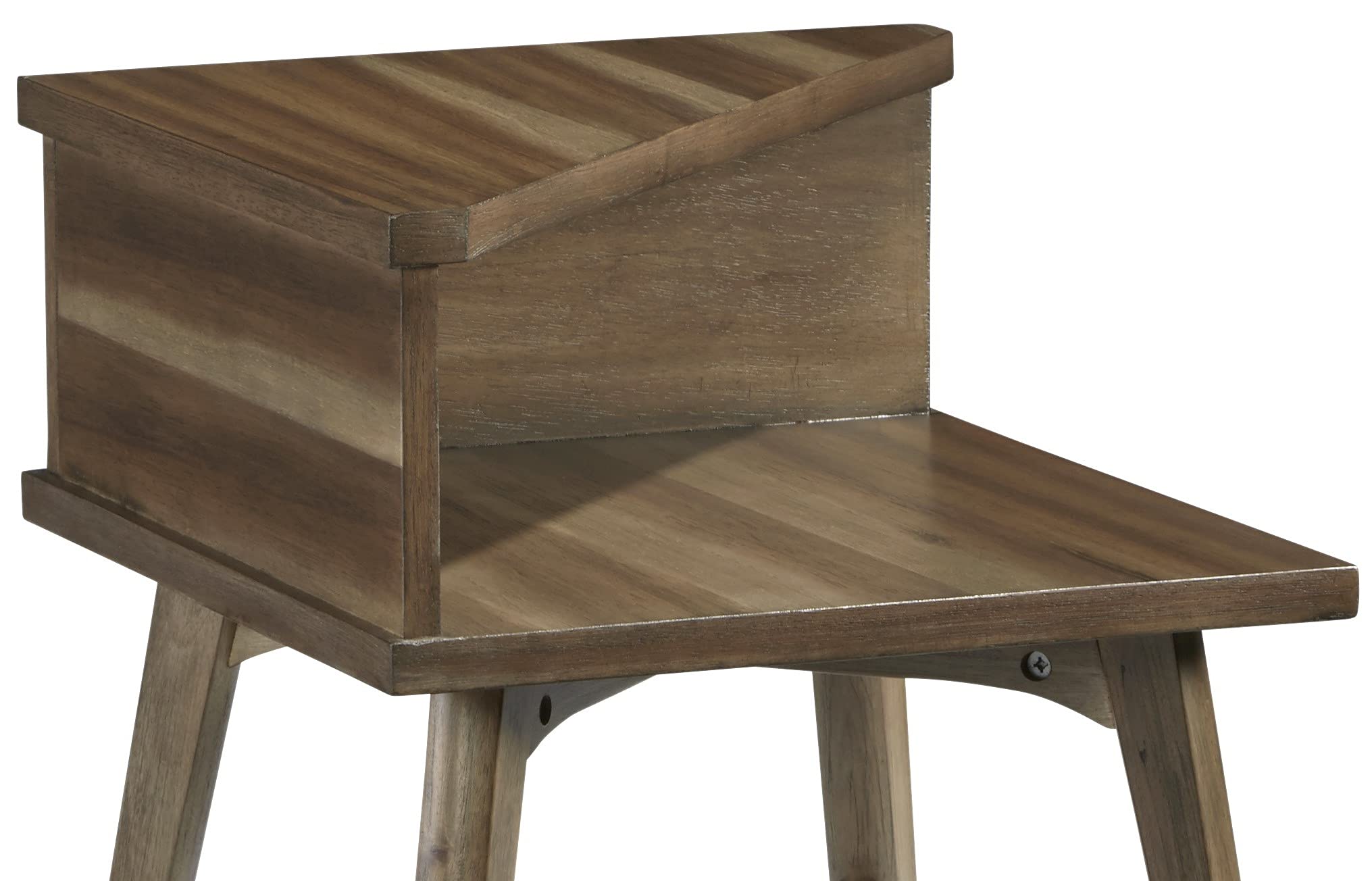 Progressive Furniture Bungalow Chairside End Table - Brown Caramel Finish - Small Side Table for Living Room, Bedroom & Office Use