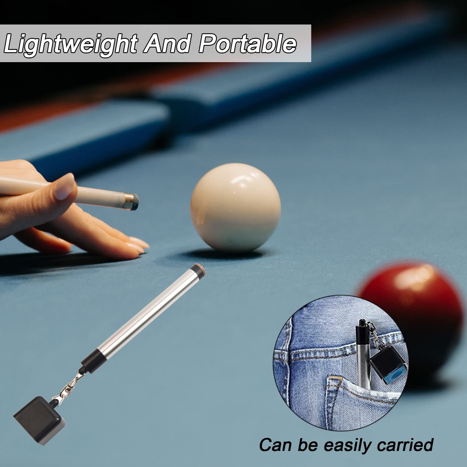 LAKE OF FIRE 2-in-1 Pool Cue Chalk Holder - Non-Slip Billiard Chalk Pocket & Cue Tip Tool for Professional Pool Players | Perfect for Home Game Rooms & Billiard Hall Accessories
