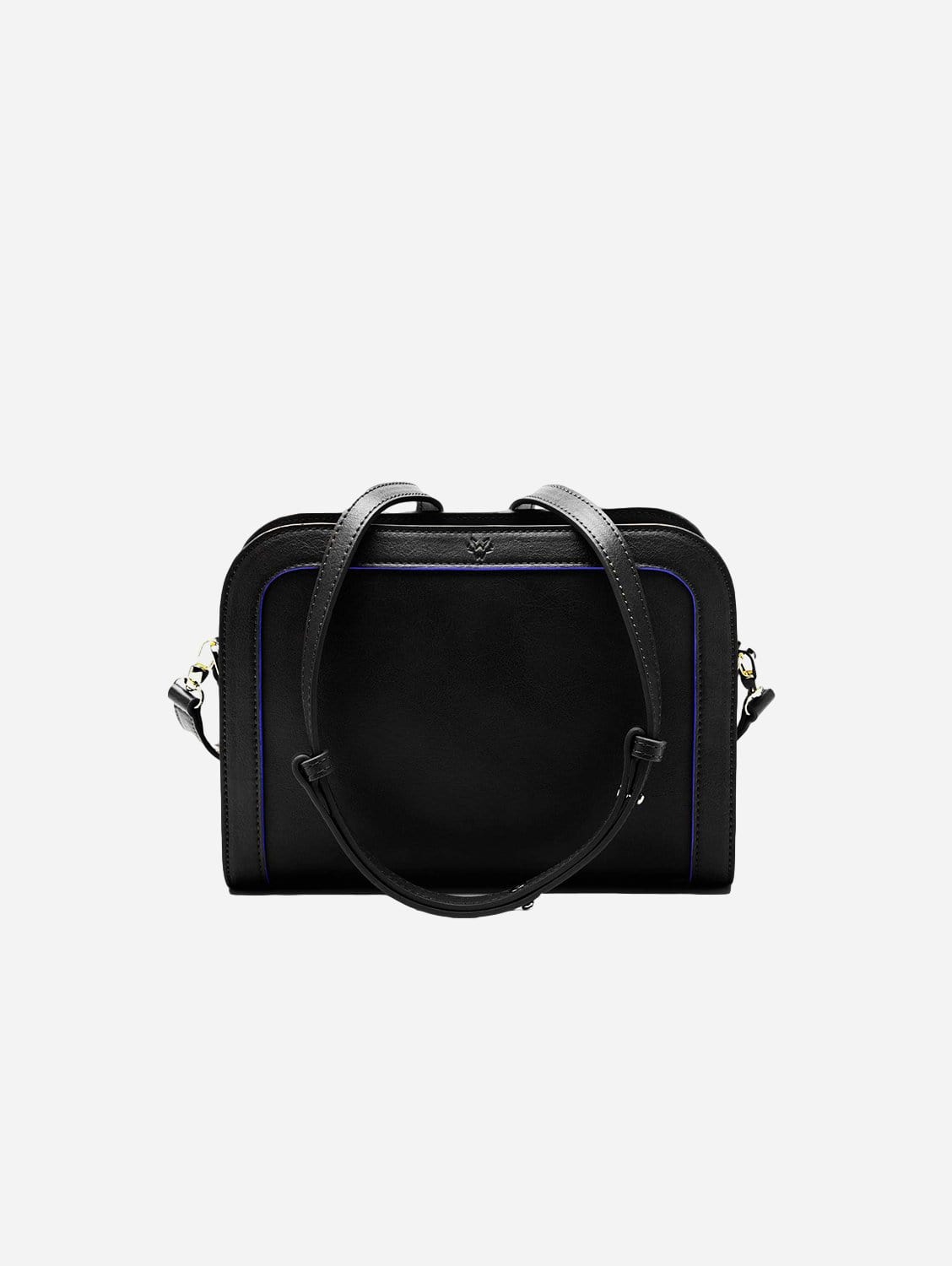 Wilton Vegan Leather Crossbody Bag for Women - Stylish Black & Cobalt Blue Purse | Perfect for Work, Travel & Everyday Use