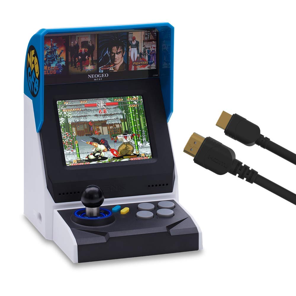 NEOGEO Mini Console International Edition with HDMI Cable - 40 Classic Arcade Games Included | Perfect for Retro Gaming Enthusiasts & Home Entertainment