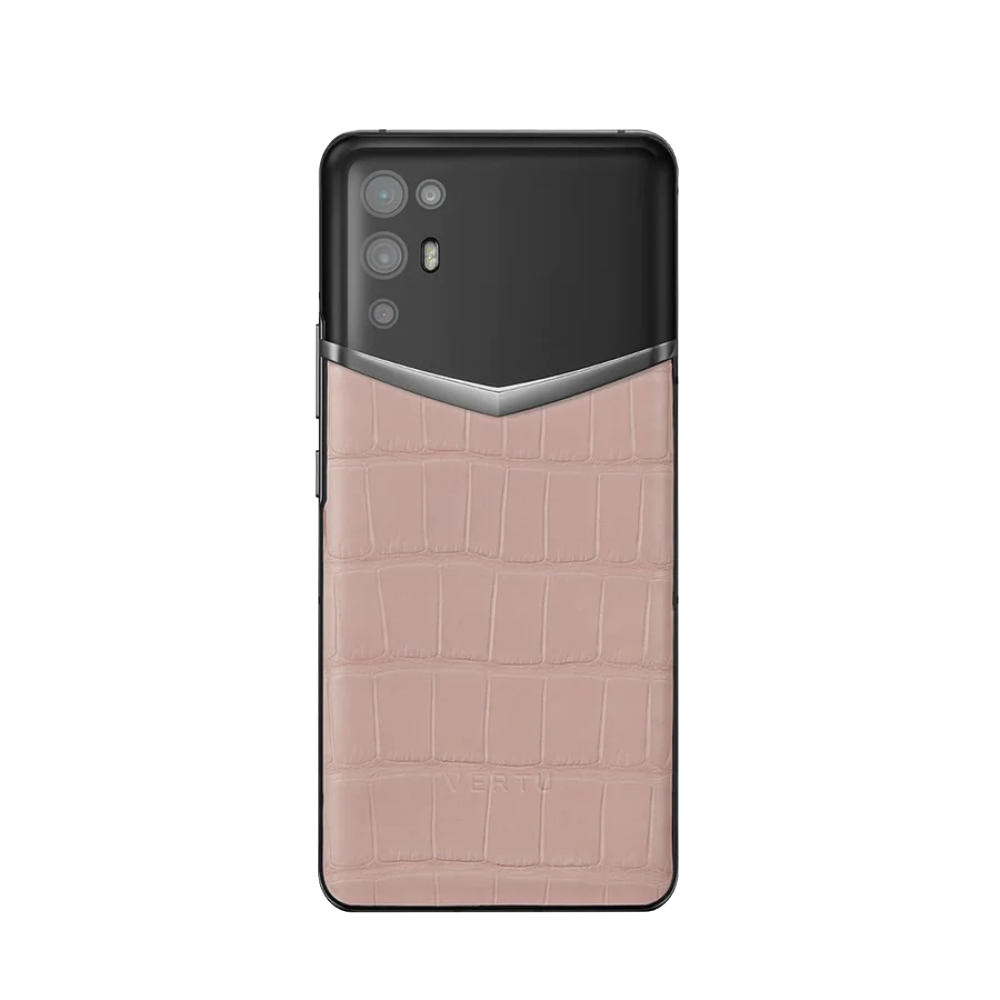 iVERTU Luxury 5G Smartphone with Genuine Alligator Skin - Elegant Sakura Pink Color | Perfect for Business Professionals & Fashion Enthusiasts