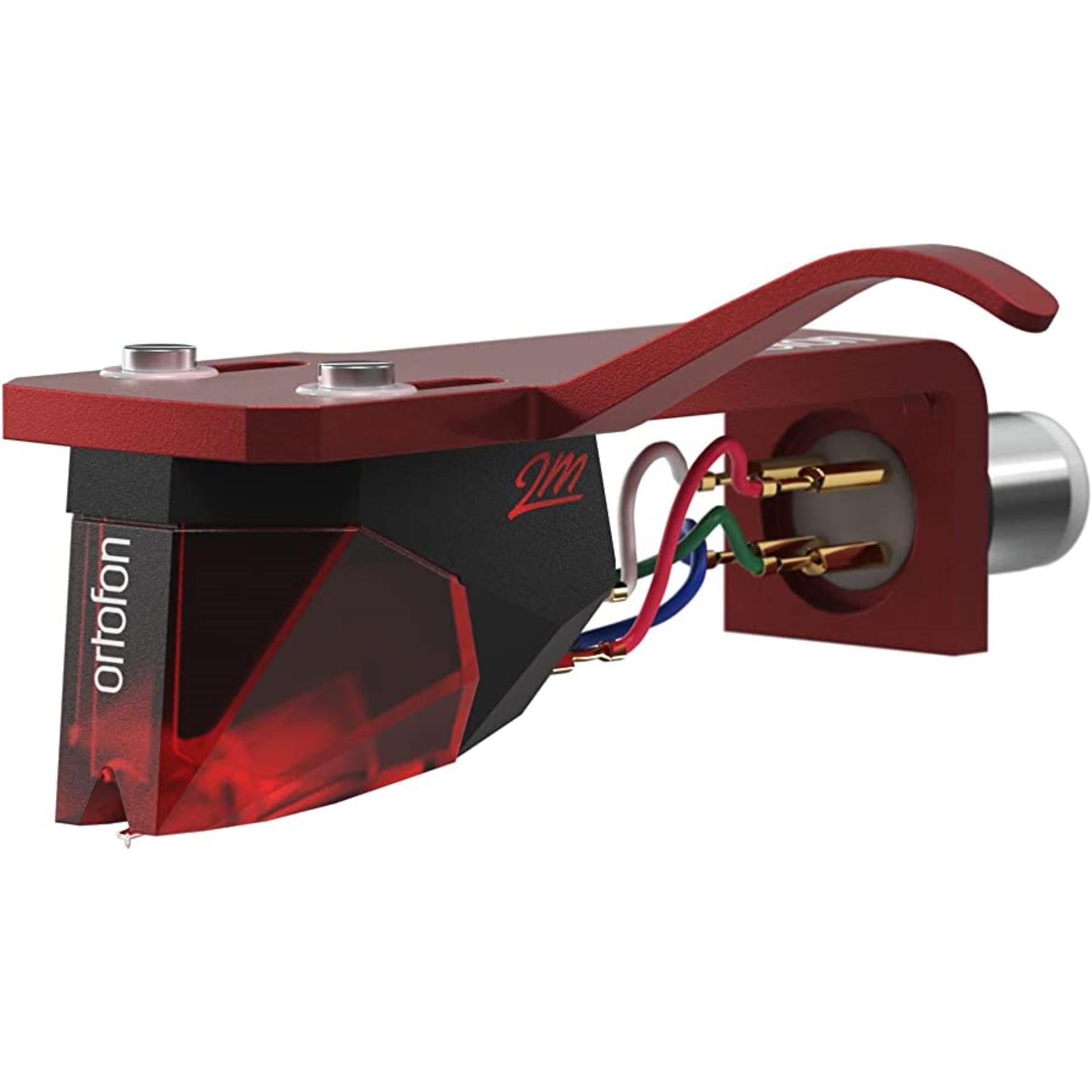 Ortofon 2M Red Phono Cartridge with SH-4 Headshell - High Performance Vinyl Record Player Stylus for Audiophiles & DJs - Perfect for Turntables, Home Audio Systems & Music Production Studios