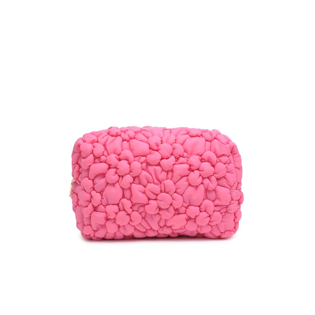 Flora Pop Nylon Cosmetic Pouch - Waterproof Makeup Bag for Travel, Gym & Daily Essentials | Compact Organizer for Toiletries, Brushes & Beauty Products