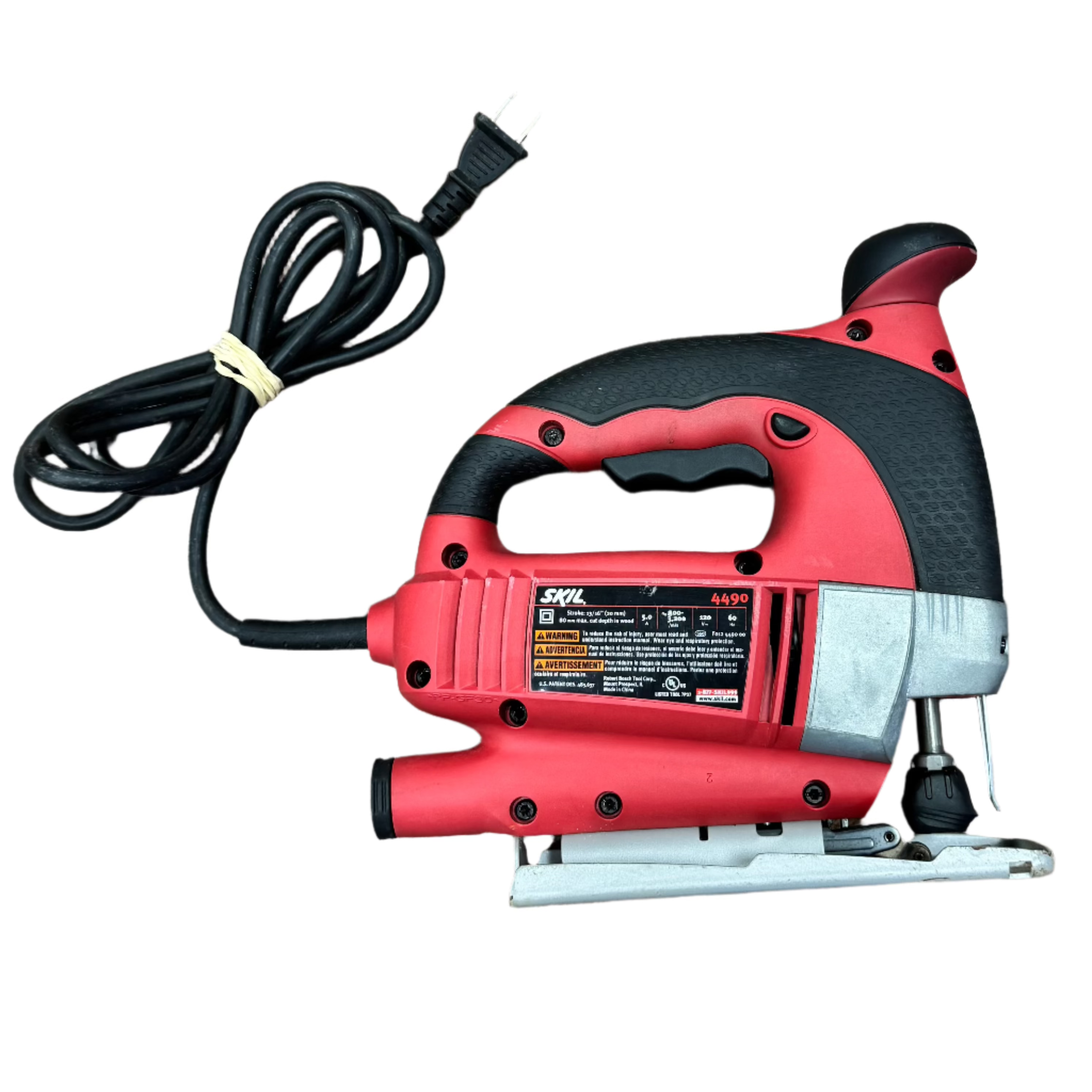 SKIL 490 Corded Jigsaw - 6.0 Amp Electric Jigsaw with Variable Speed & Dust Blower - Perfect for Woodworking, DIY Projects & Home Renovations