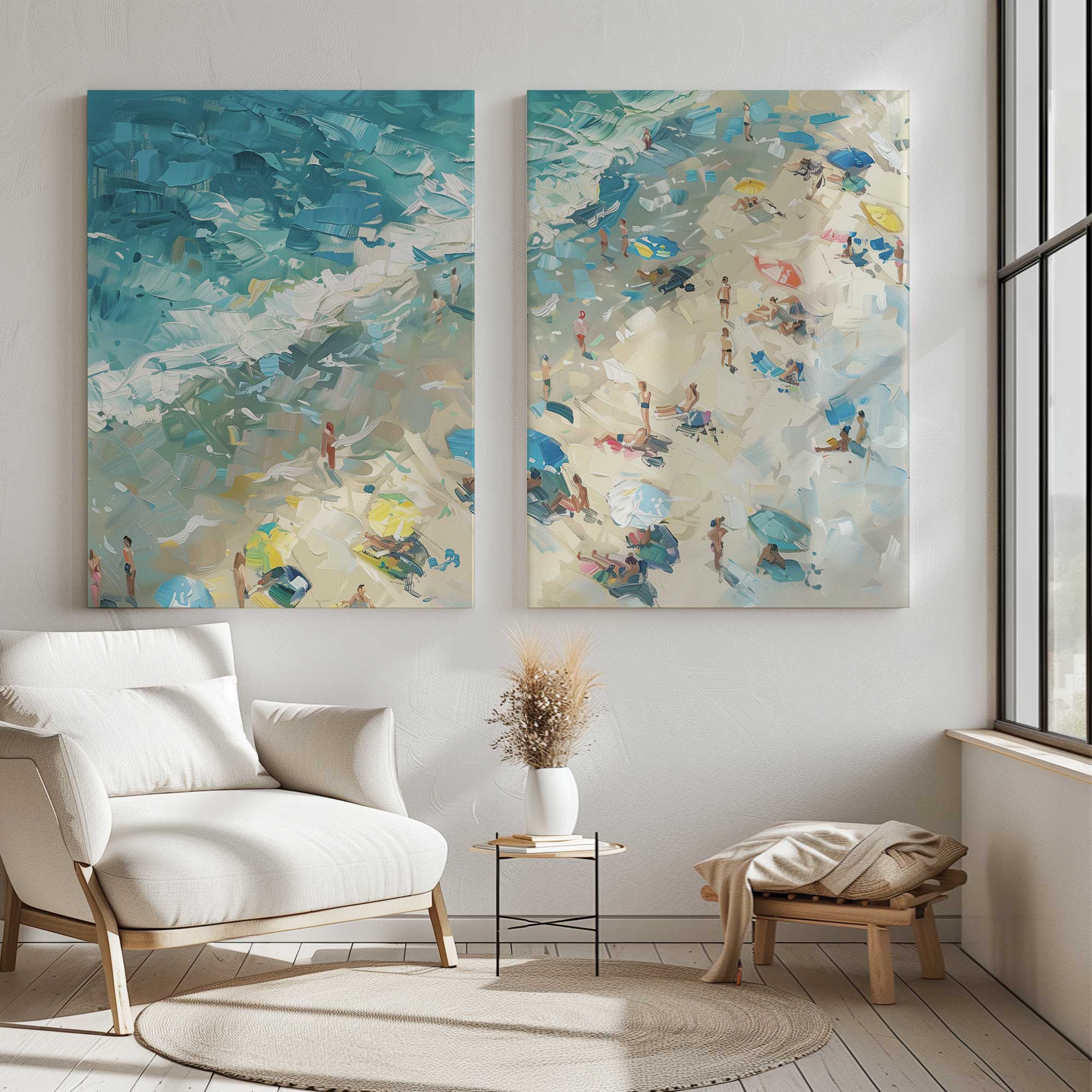 Coastal Harmony Large Canvas Print - Stunning Beach Wall Art for Living Room, Bedroom & Office Decor