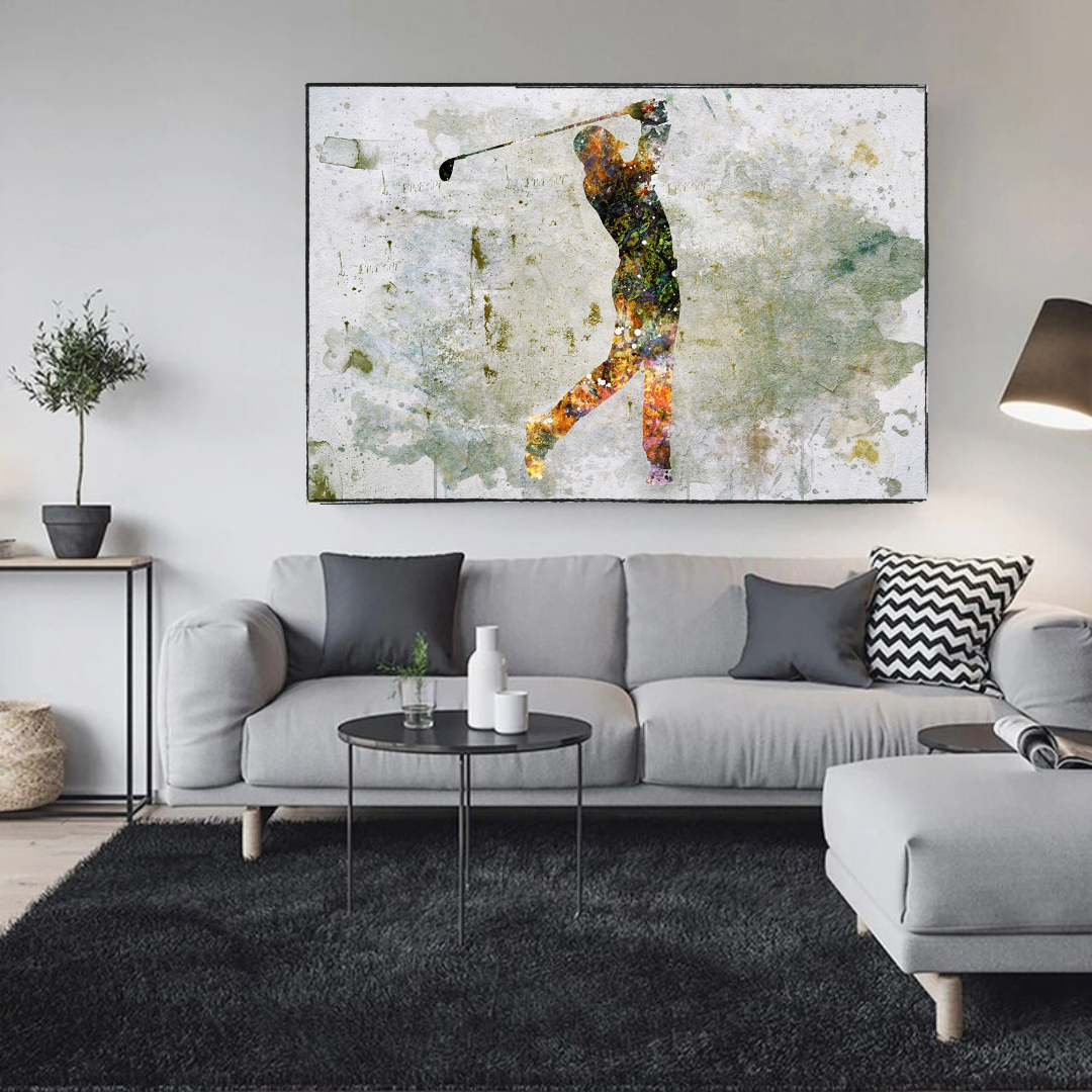 Tiger Woods Canvas Wall Art - Premium Golf Themed Wall Decor for Home, Office & Man Cave - Perfect Gift for Golf Lovers & Sports Fans