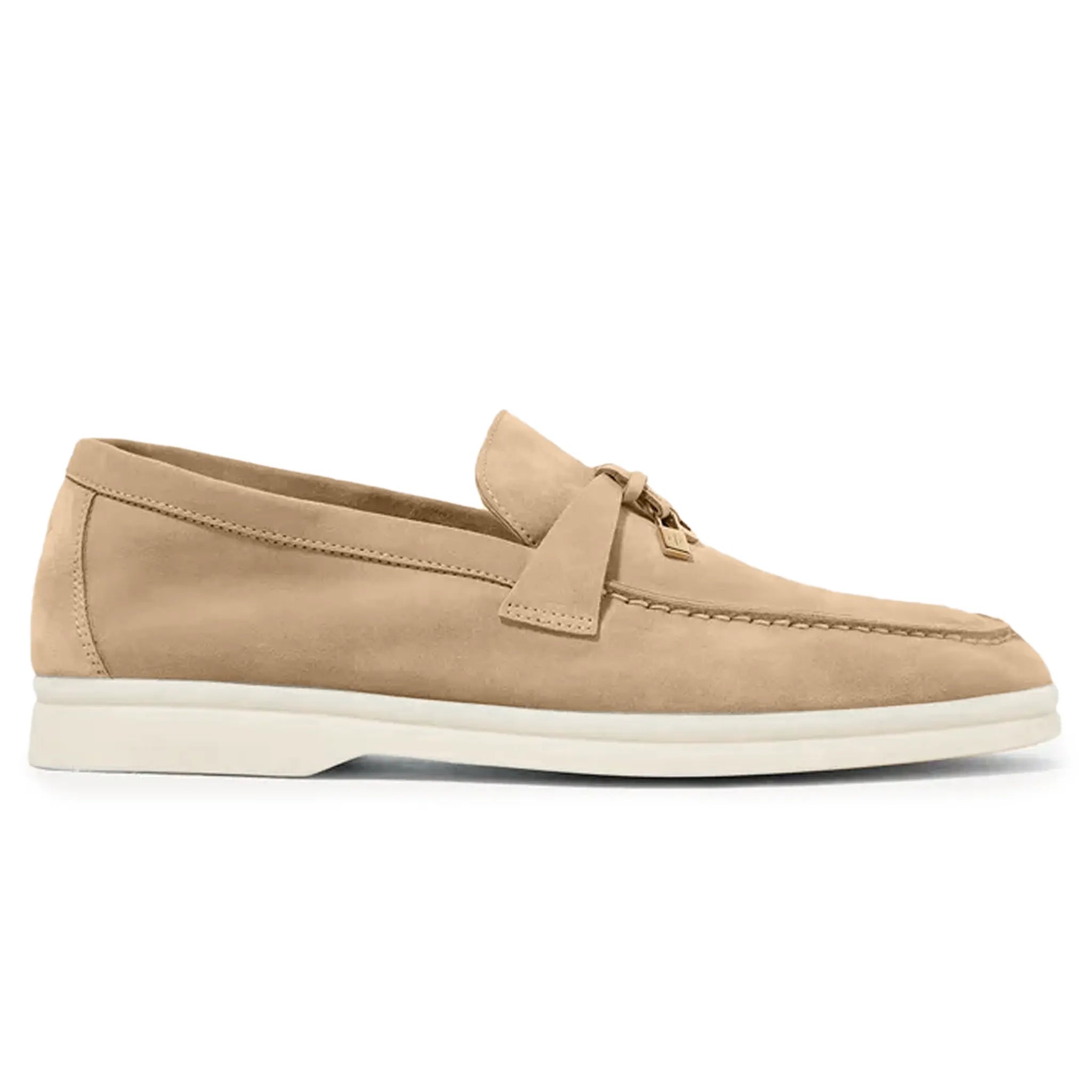 Loro Piana Men's Summer Charms Suede Loafers - Comfortable Casual Slip-On Shoes for Business, Travel & Outdoor Wear