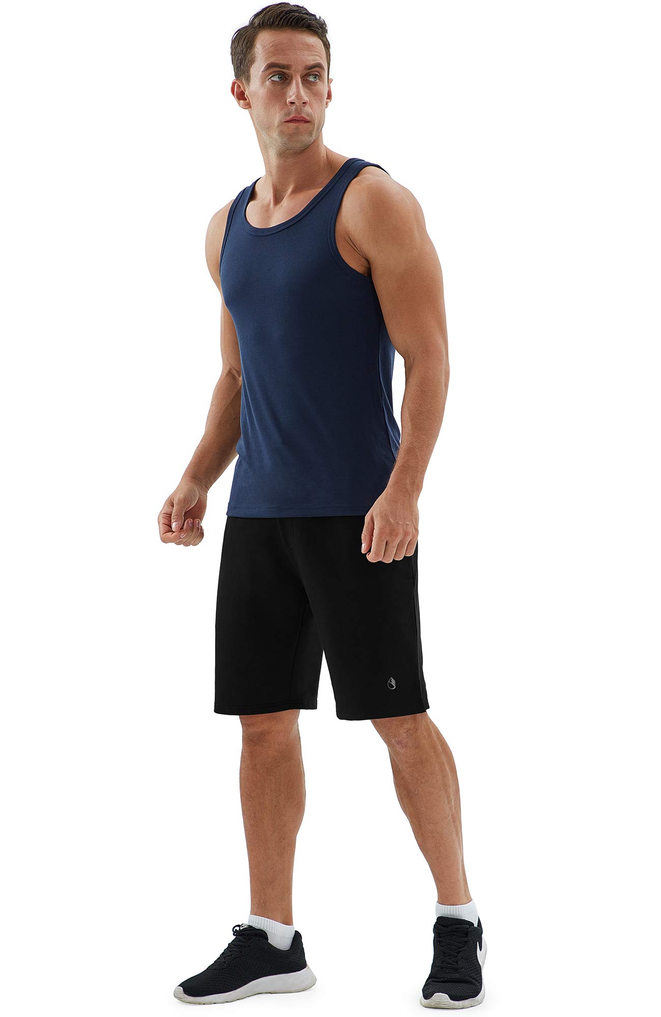Icyzone Men's Athletic Shorts - Breathable Workout Running Gym Lounge Jogger Shorts with Pockets for Sports & Casual Wear