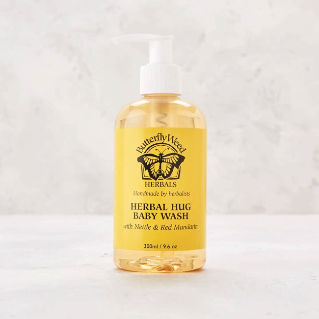 Organic Butterfly Weed Herbal Hug Baby Wash - Gentle & Natural for Sensitive Skin | Perfect for Newborns, Infants & Toddlers | Ideal for Bath Time, Daily Cleansing & Soothing Irritated Skin