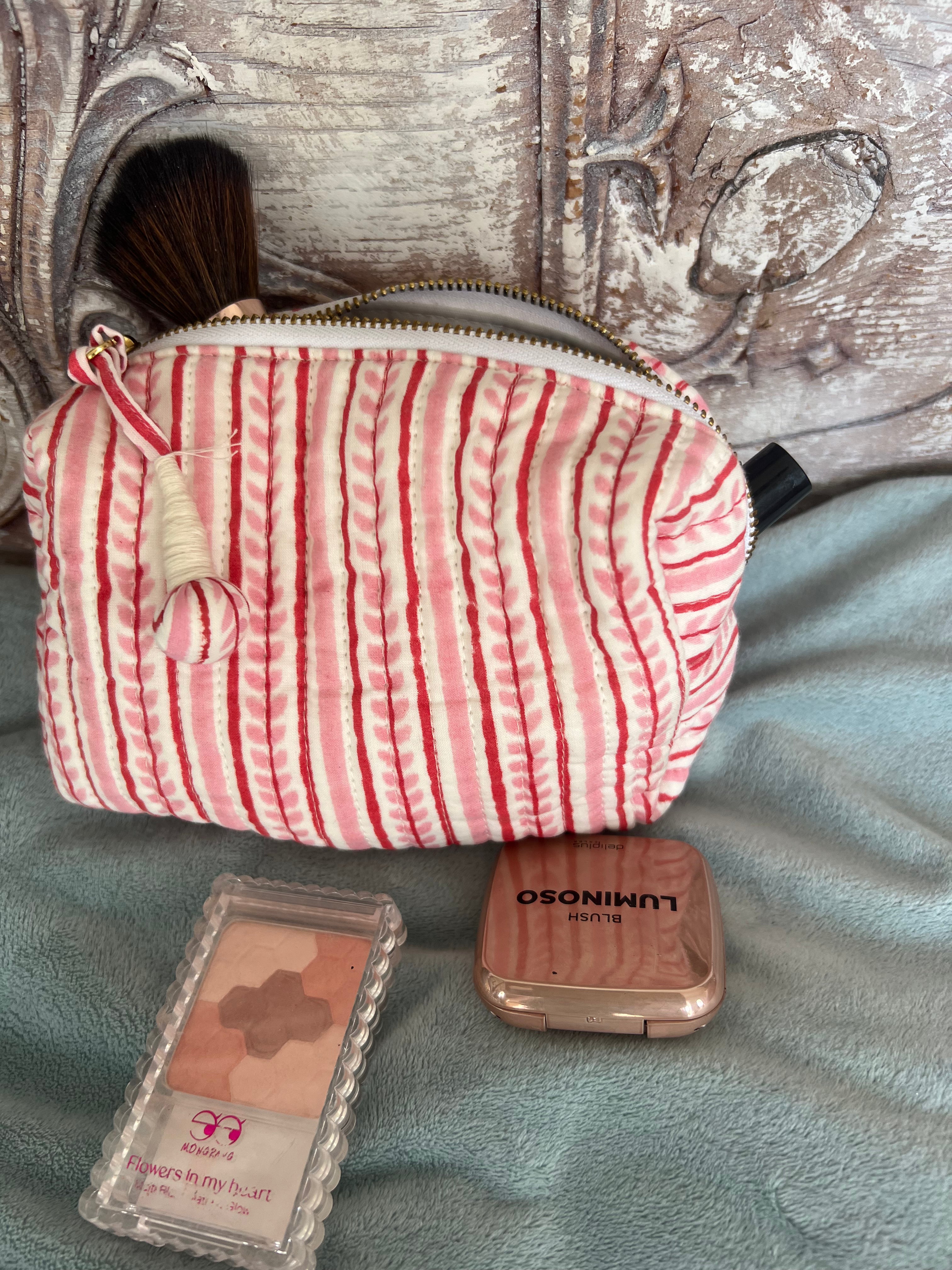 Mini Pouch Crossbody Bag - Pink Stripe Design for Women | Fashionable Small Purse for Phone, Keys & Essentials | Perfect for Travel, Shopping & Daily Use
