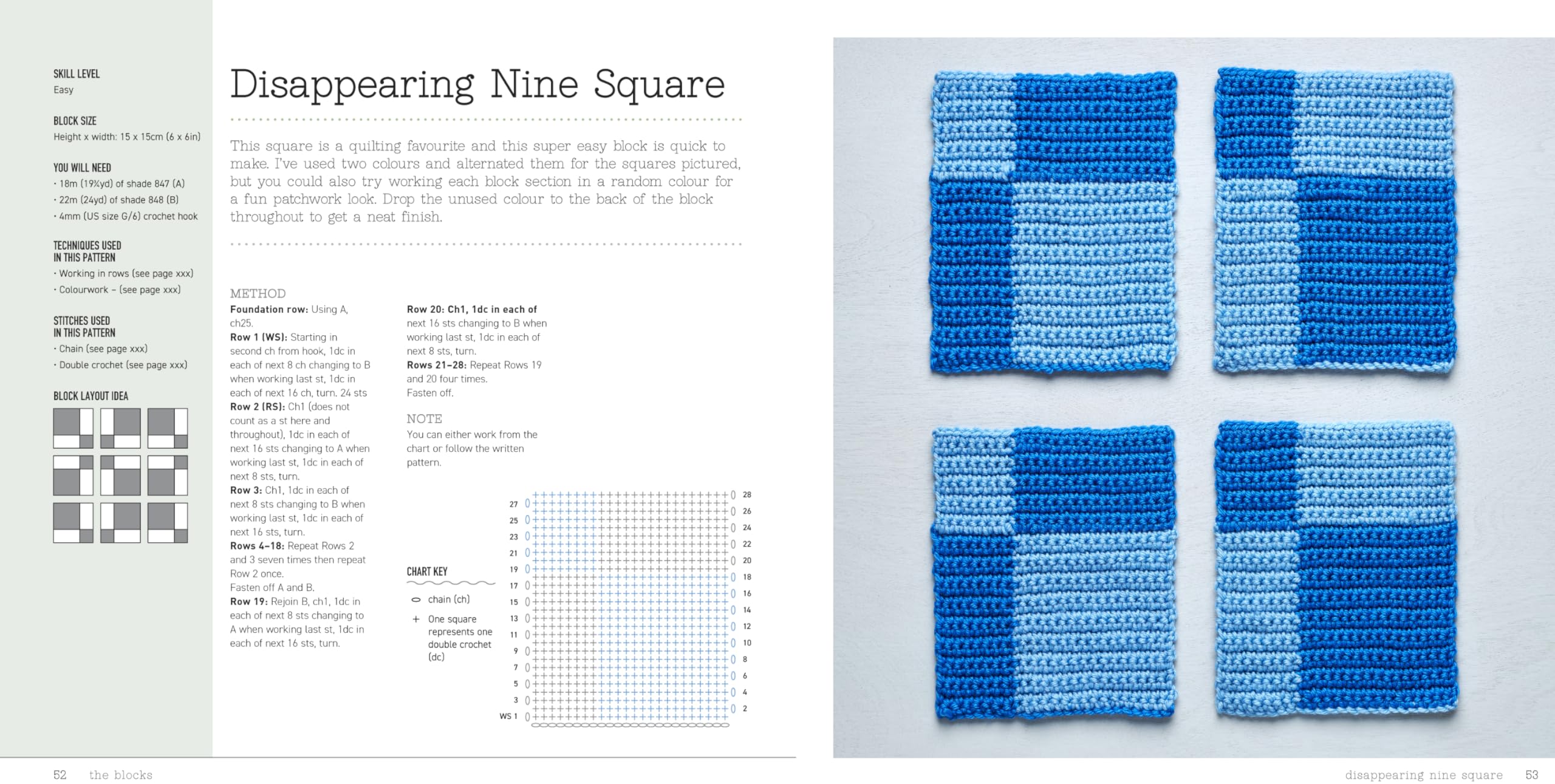 Block by Block Crochet Kit - Mix & Match Quilt-Inspired Patchwork Blocks for Blankets, Scarves & Home Decor | DIY Crochet Patterns for Beginners & Experts