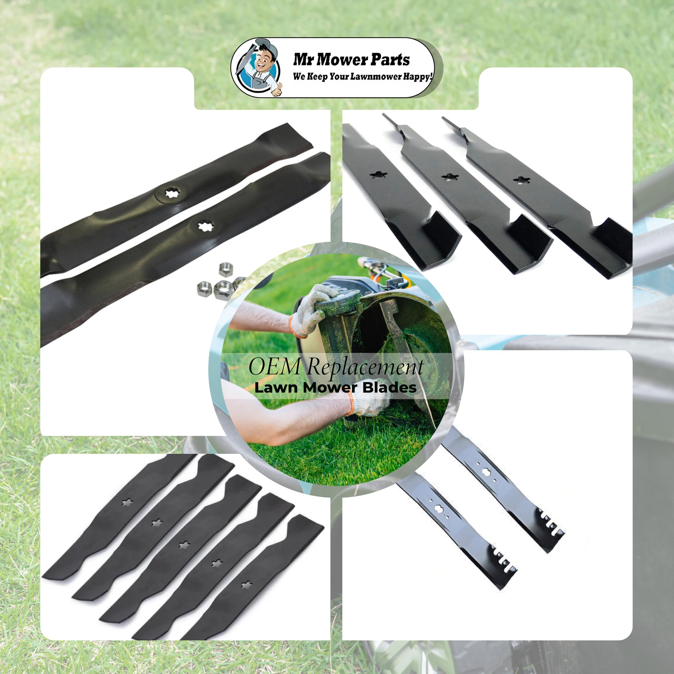 Premium High Lift Lawn Mower Blade Set - 60