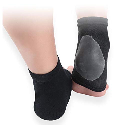 Moisturizing Gel Socks for Women - Dry Cracked Feet Treatment & Heel Repair - Black - Perfect for Overnight Foot Care & Spa Relaxation