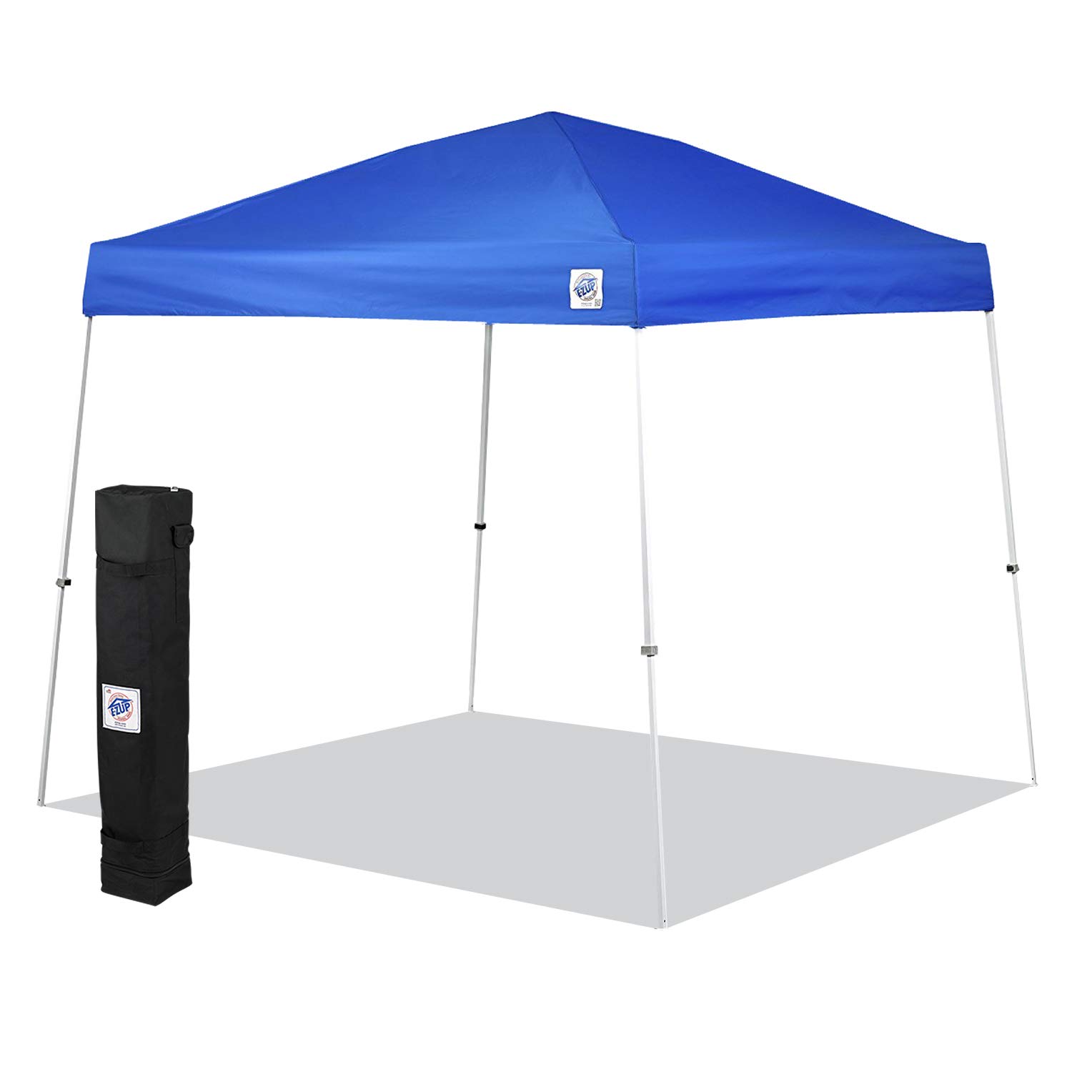 E-Z UP Sierra II Instant Pop Up Outdoor Canopy Tent 10' x 10' with Roller Bag & 4-Piece Spike Set - Royal Blue - Perfect for Backyard Parties, Camping, and Outdoor Events