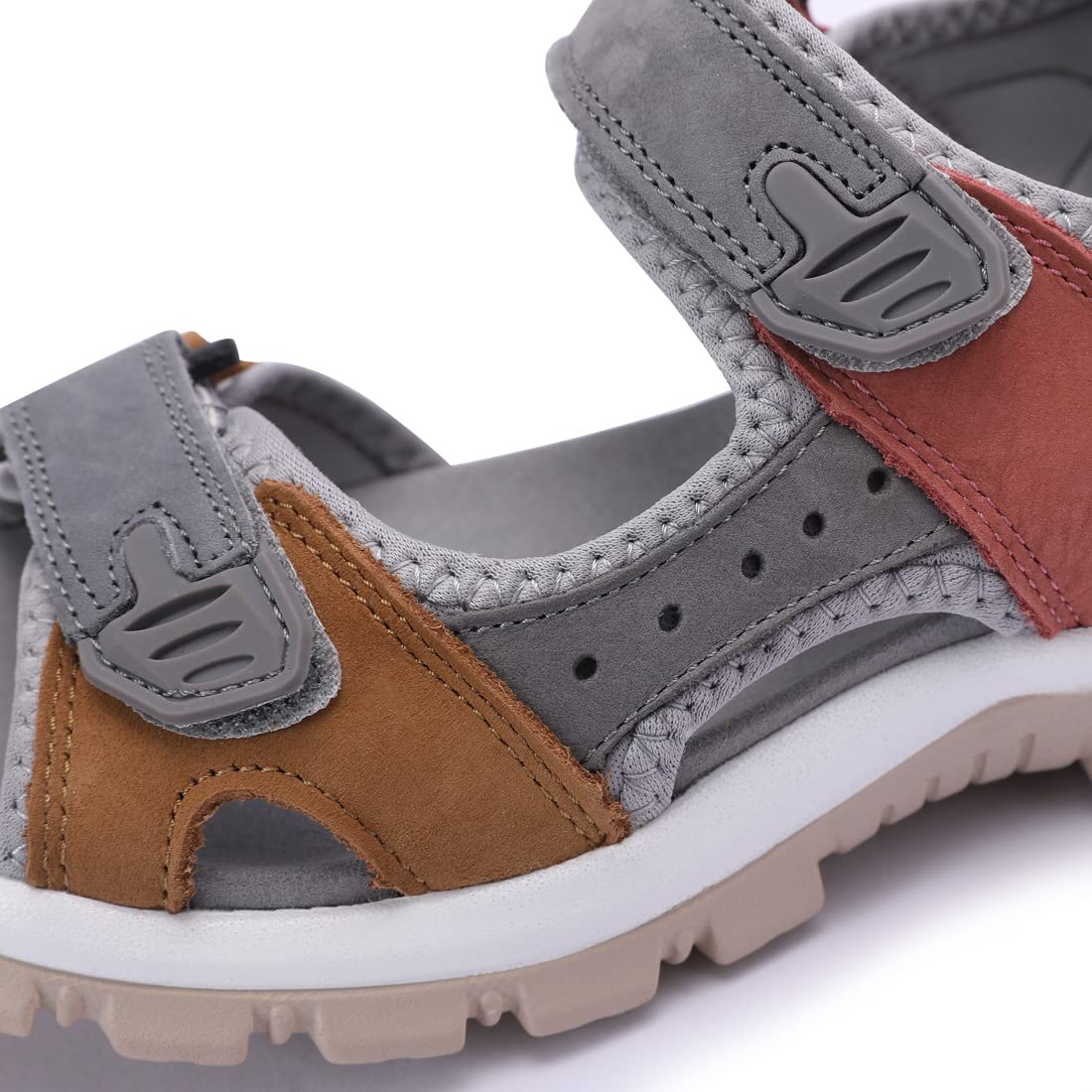 **HARSSIDANZAR Women's Leather Hiking Sandals - Adjustable Straps for Outdoor Walking, Beach & Casual Wear - Comfortable & Durable SL256US**    *(Perfect for Travel, Summer Adventures, and Everyday Comfort!)*