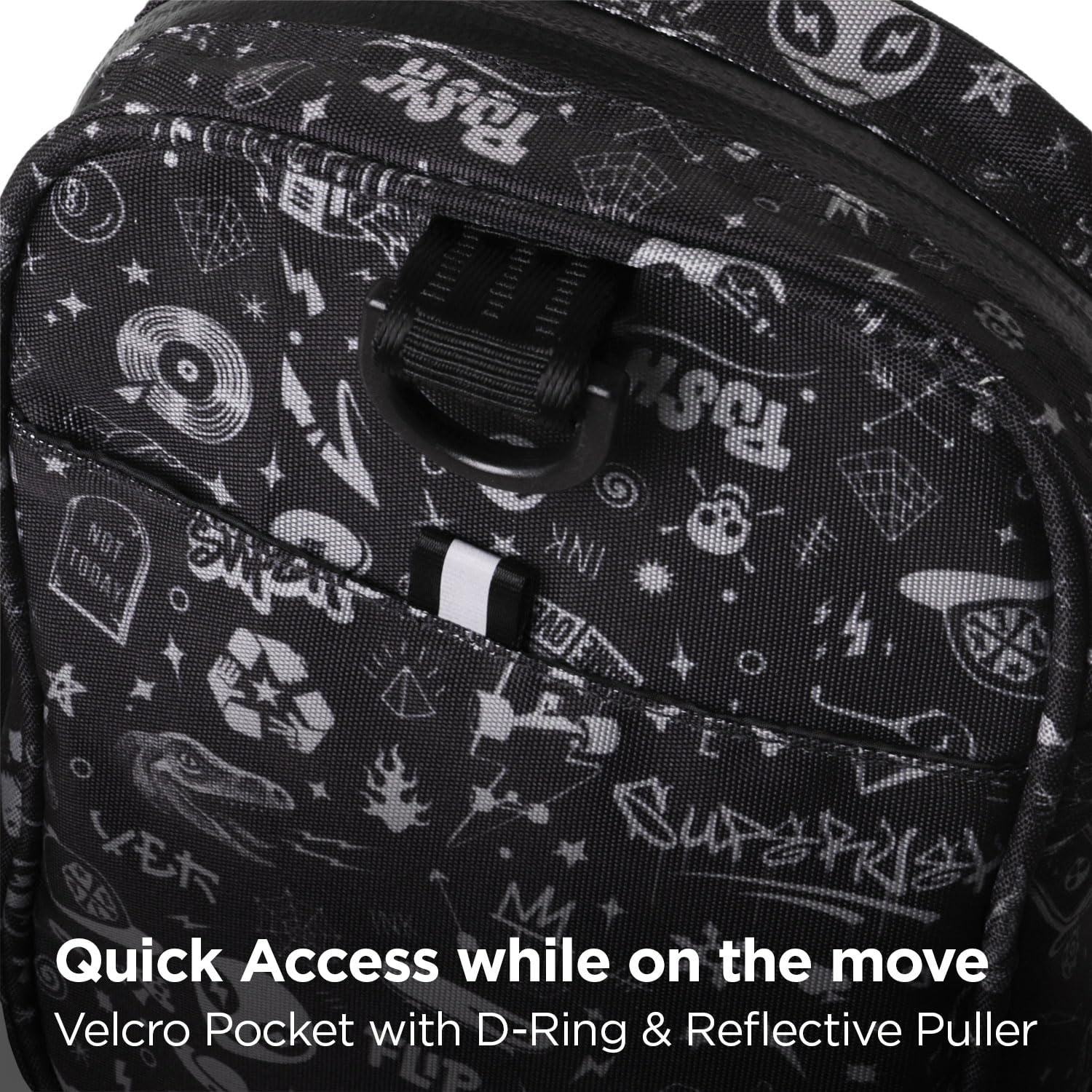 Supervek Men's Crossbody Sling Bag - Lightweight Shoulder Messenger Bag for Travel, Office & Outdoor | Small Passport Holder for Men & Boys | Durable Black Mini Sling Pack for Daily Use, Commuting & Adventure