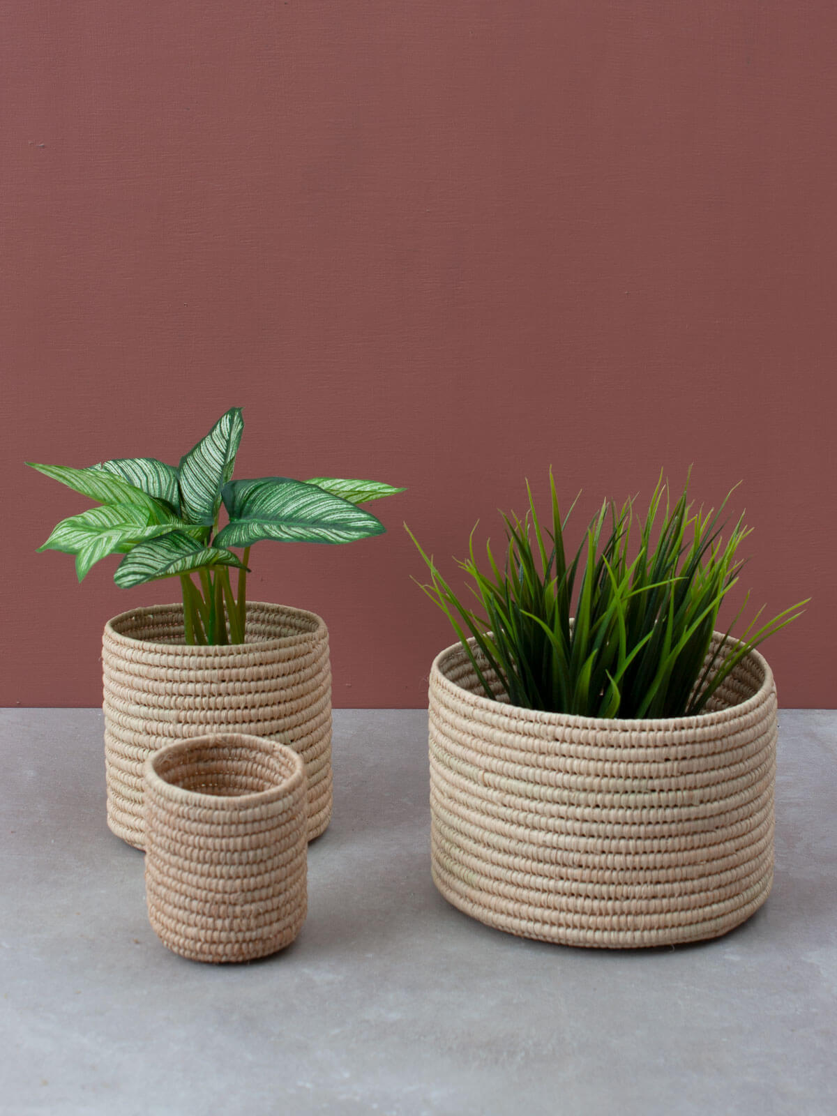 Natural Raffia Storage Baskets - Handwoven Eco-Friendly Organizers for Home, Kitchen & Bathroom | Perfect for Organizing Towels, Toys & Decor